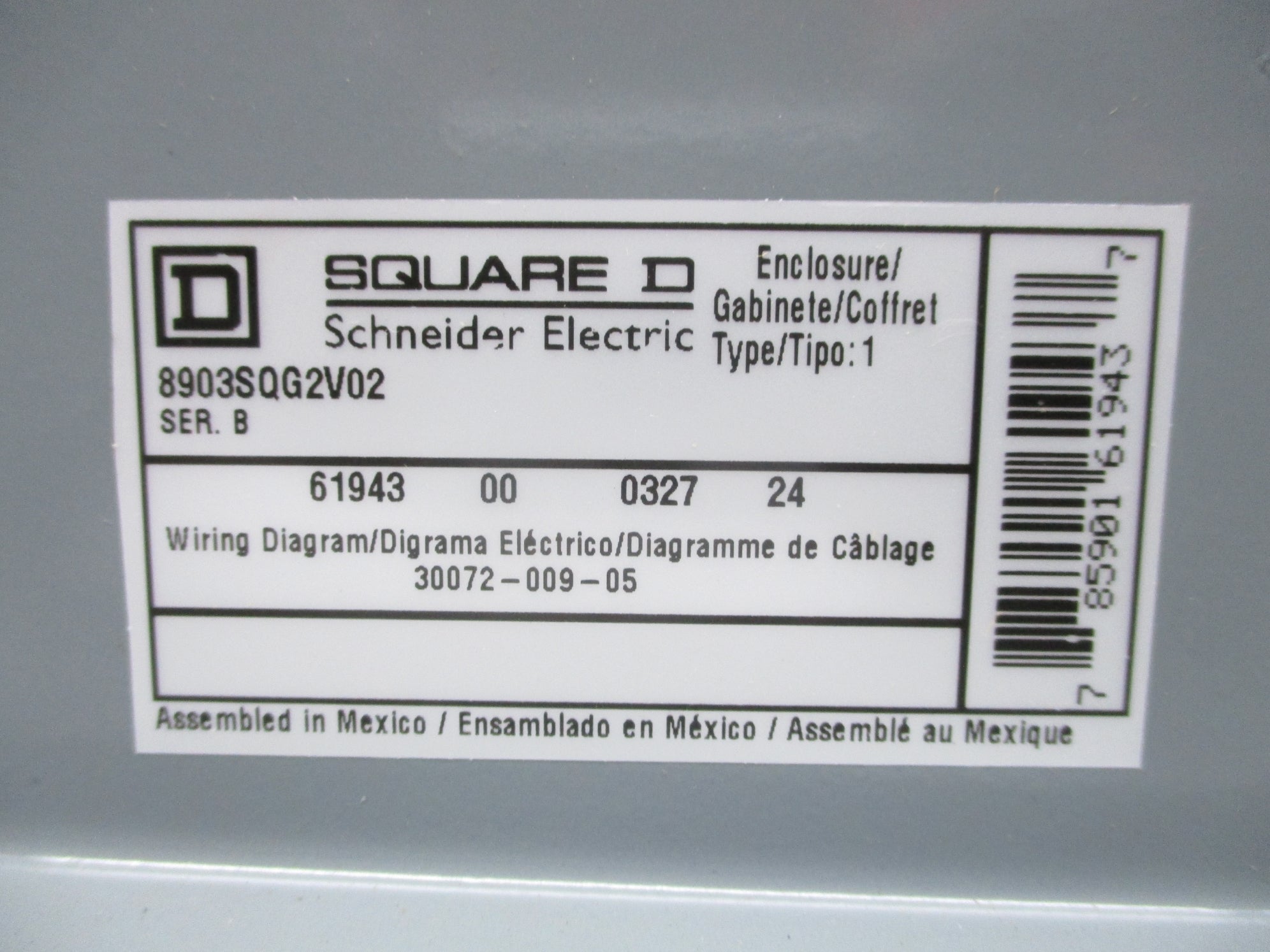 SQUARE D 8903SQG2V02 SER. B (AS PICTURED) NSNP
