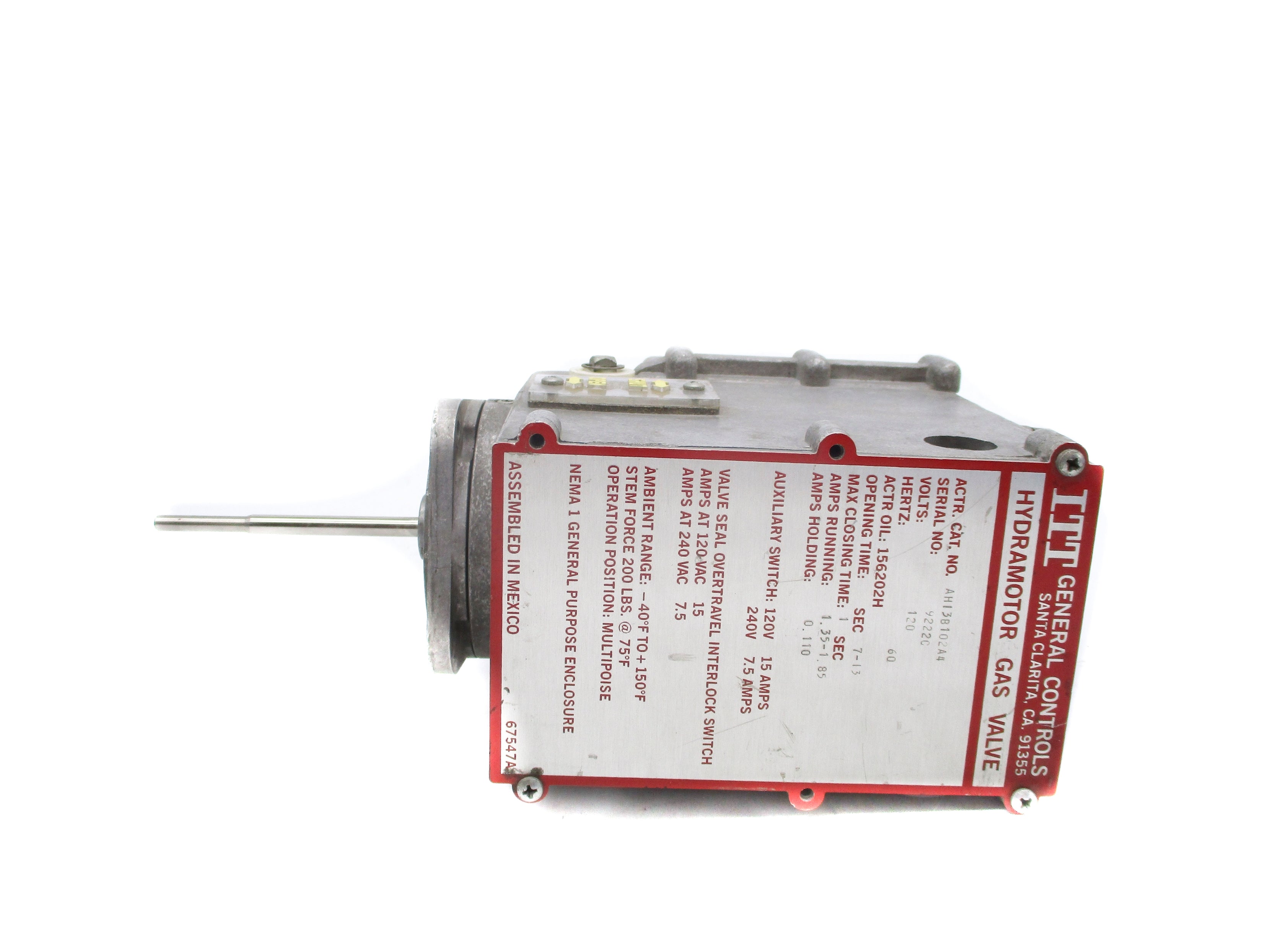 ITT GENERAL CONTROLS AH13B102A4 120V UNMP