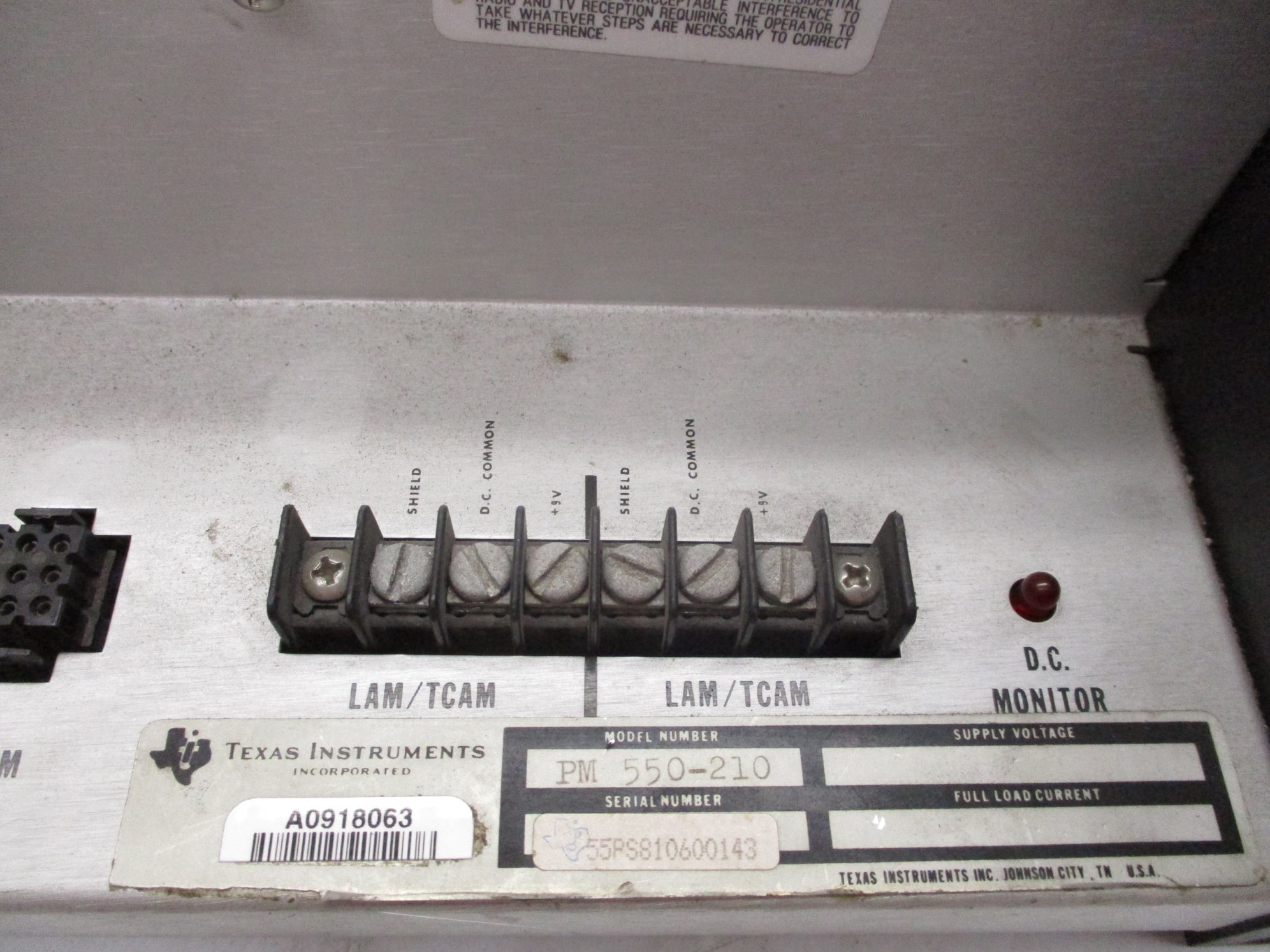 TEXAS INSTRUMENTS PM550-210 UNMP