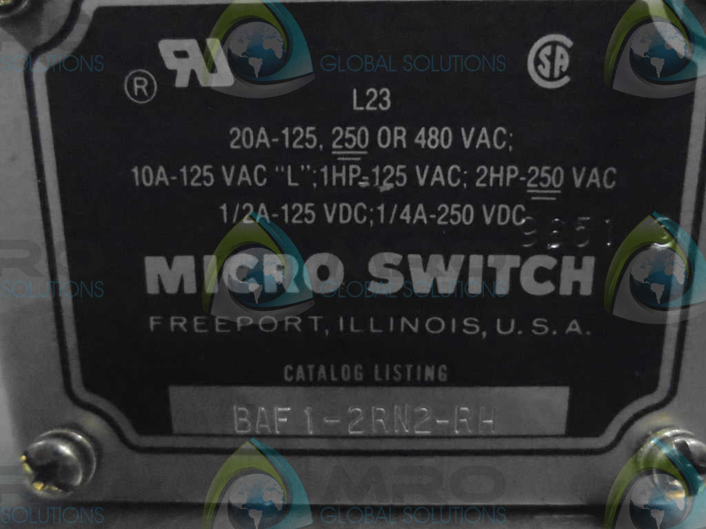 HONEYWELL BAF1-2RNA-RH MICROSWITCH *NEW NO BOX*
