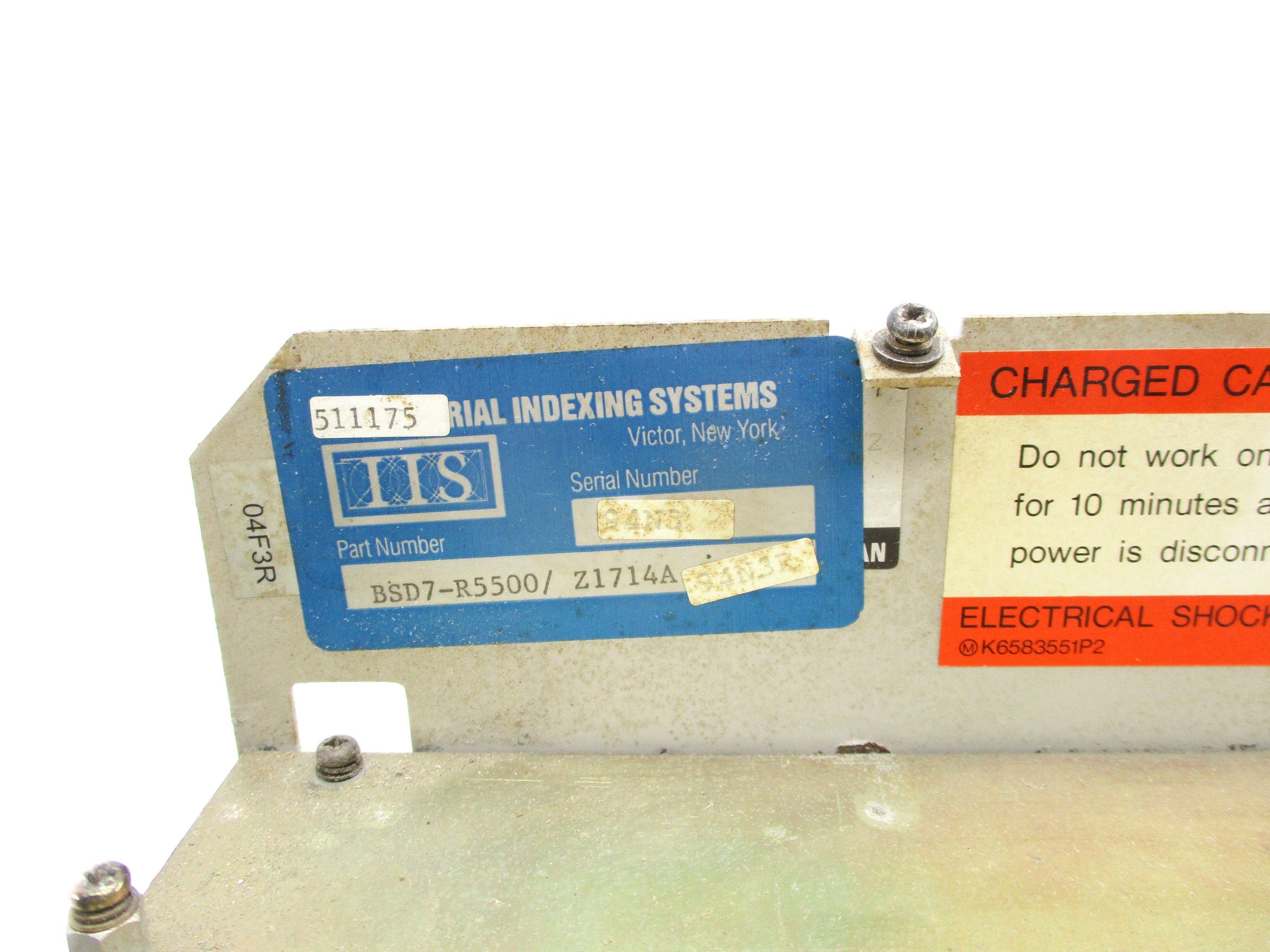 INDUSTRIAL INDEXING BSD7-R5500 UNMP (for parts)