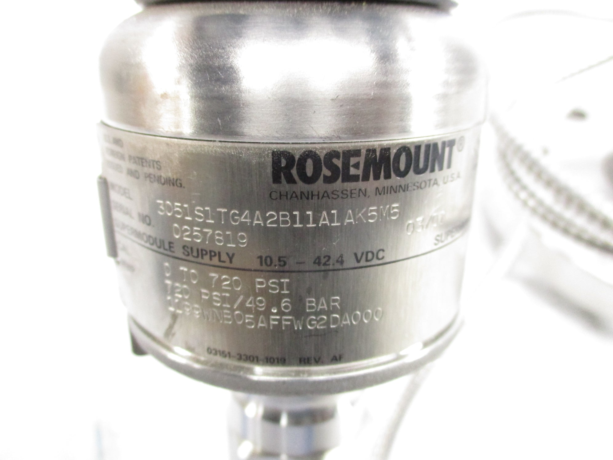 ROSEMOUNT 3051S1TG4A2B11A1AK5M5 UNMP