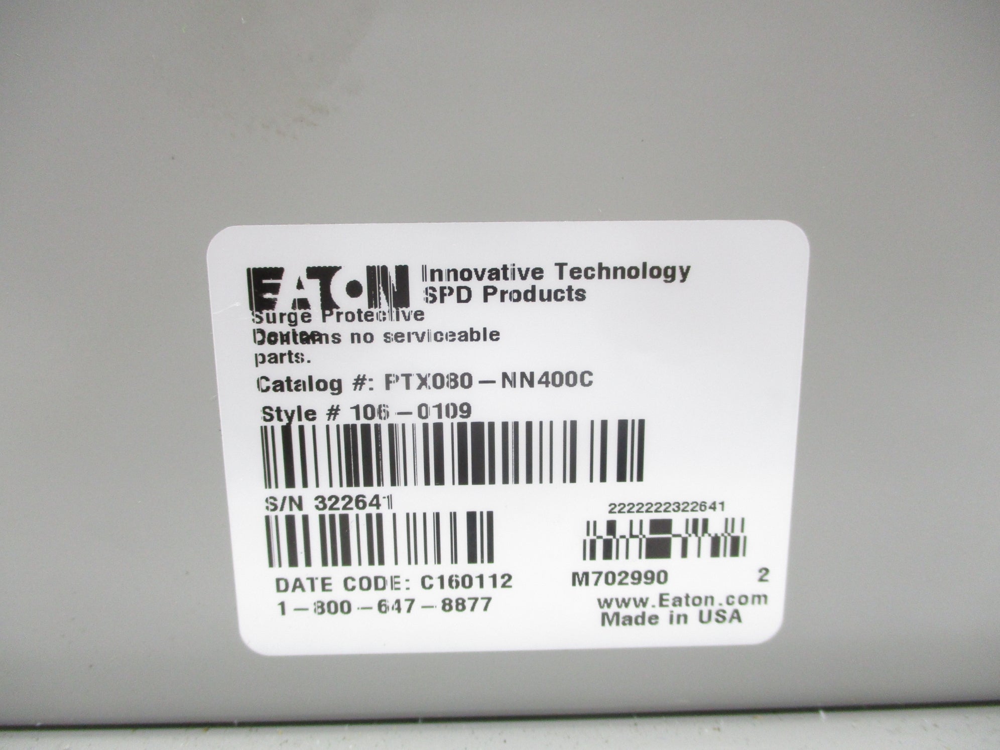 EATON PTX080-NN400C UNMP