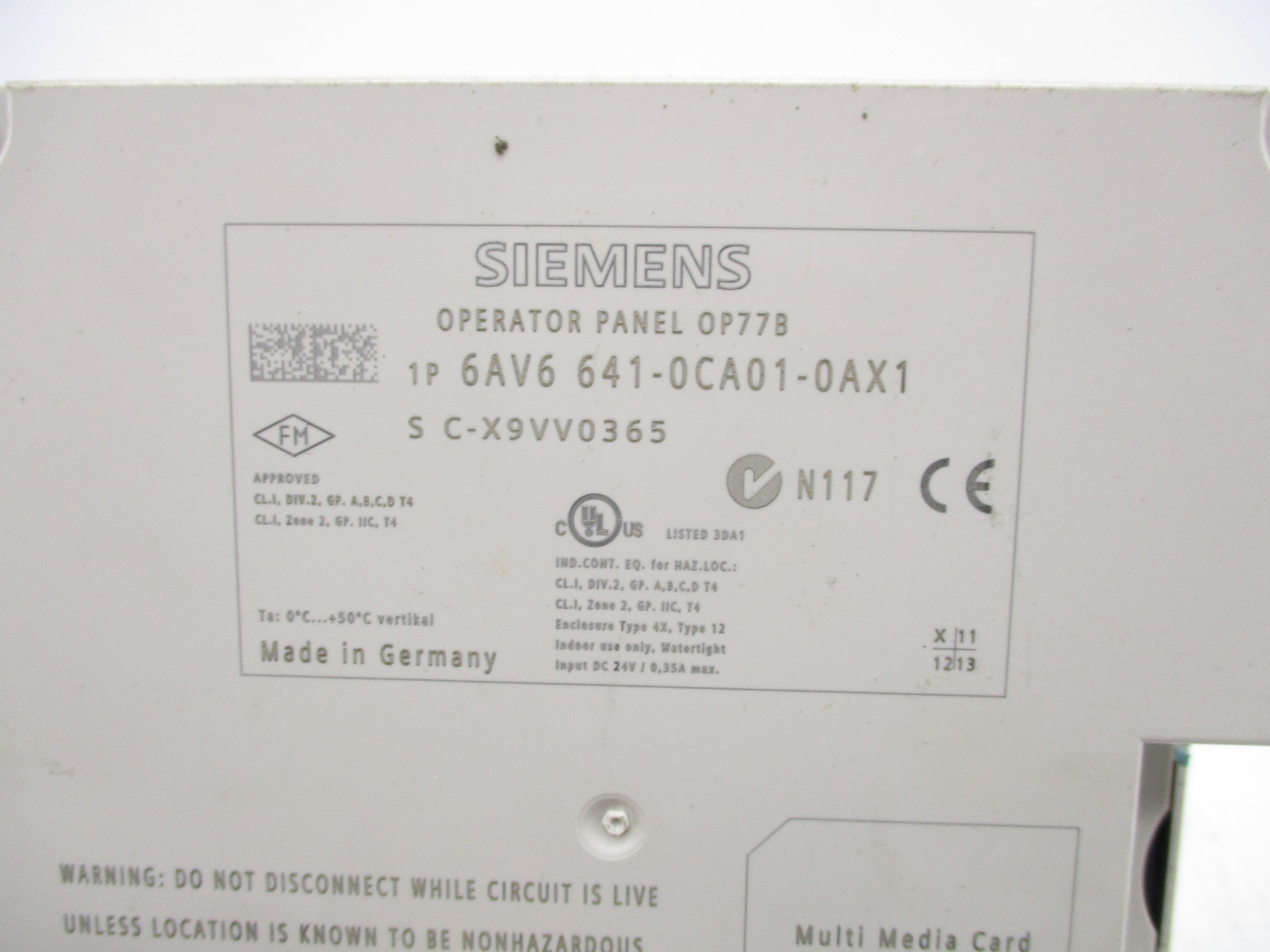 SIEMENS 6AV6641-0CA01-0AX1 UNMP