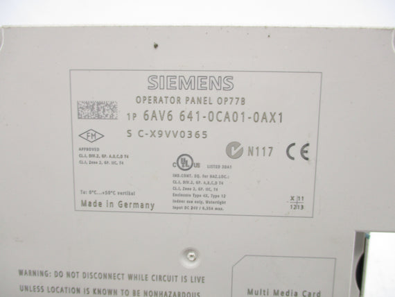 SIEMENS 6AV6641-0CA01-0AX1 UNMP