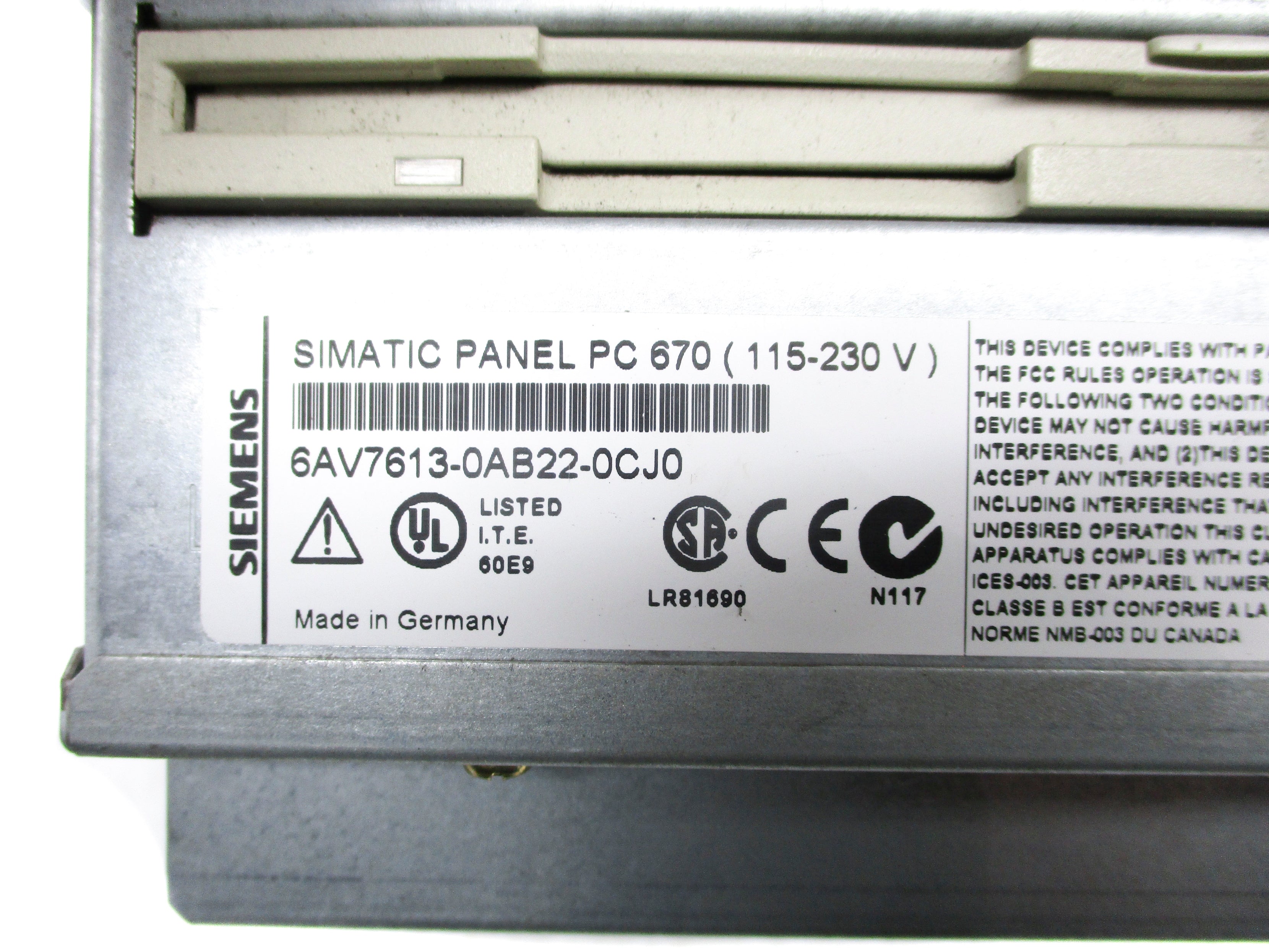 SIEMENS 6AV7613-0AB22-0CJ0 UNMP