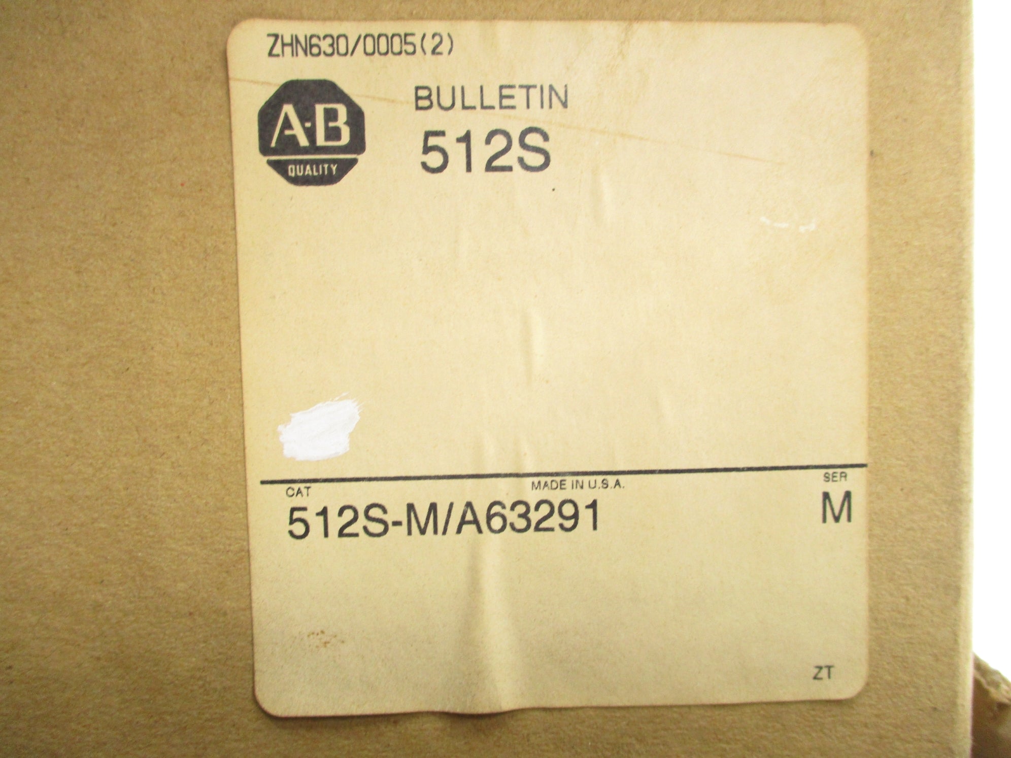 INDUSTRIAL SPARE PART 512S-M/A63291 SER. M (BR/WH) NSMP