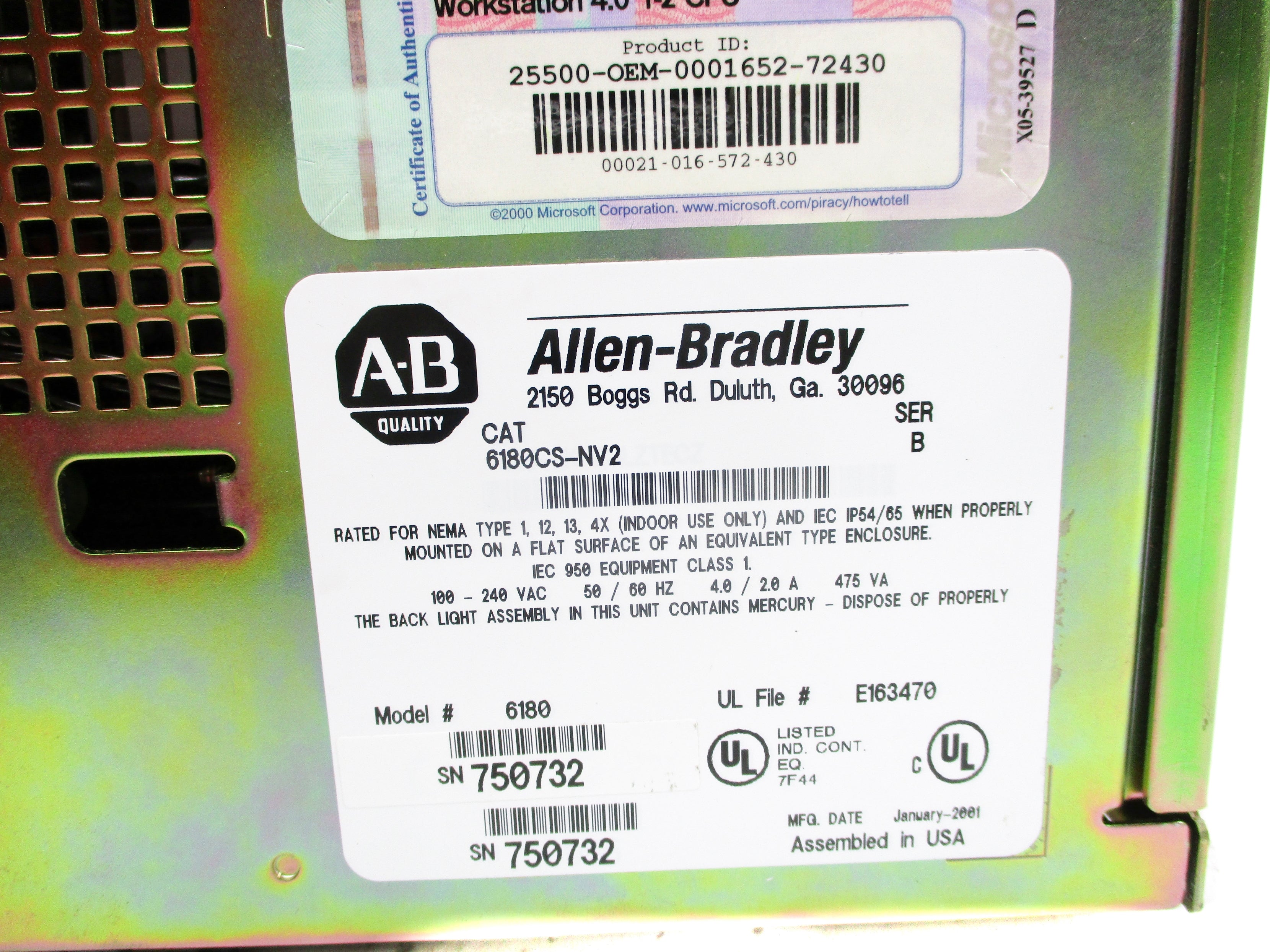 INDUSTRIAL SPARE PART 6180CS-NV2 SER. B NSNP