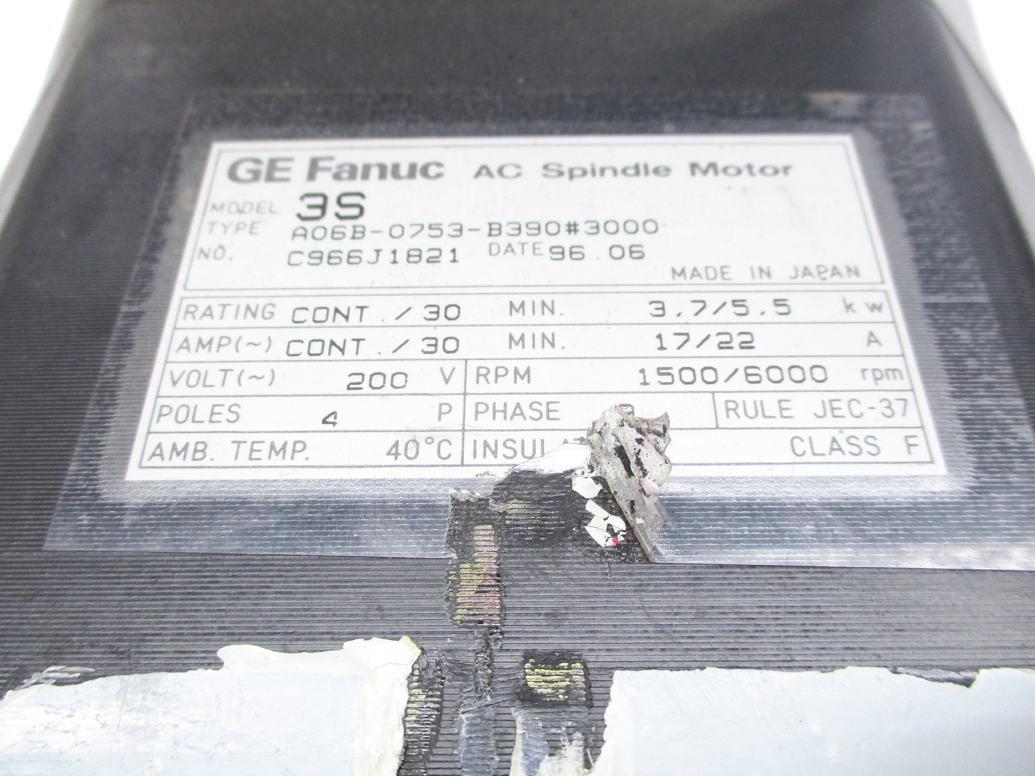 GE FANUC A06B-0753-B390#3000 NSNP
