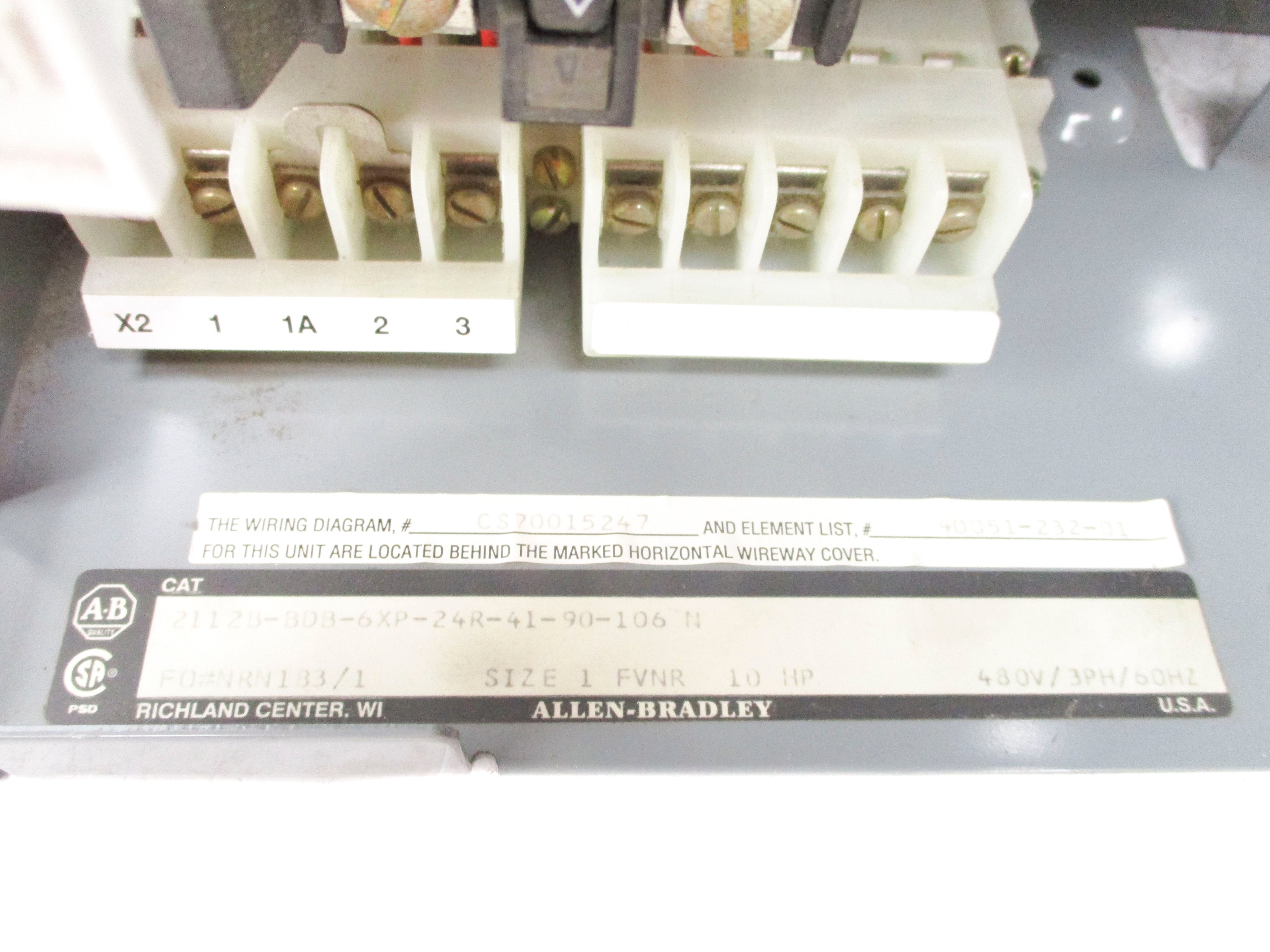 INDUSTRIAL SPARE PART 2112B-BDB-6XP-24R-41-90-106 SER. N NSNP
