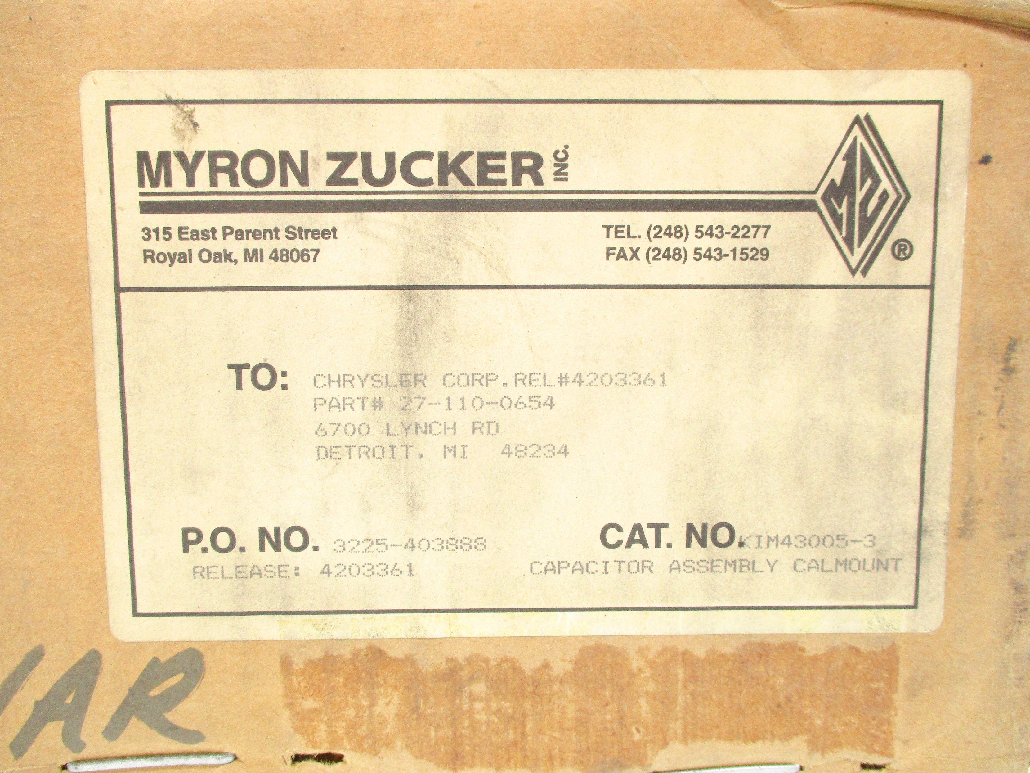 MYRON ZUCKER KIM43005-3 NSFS