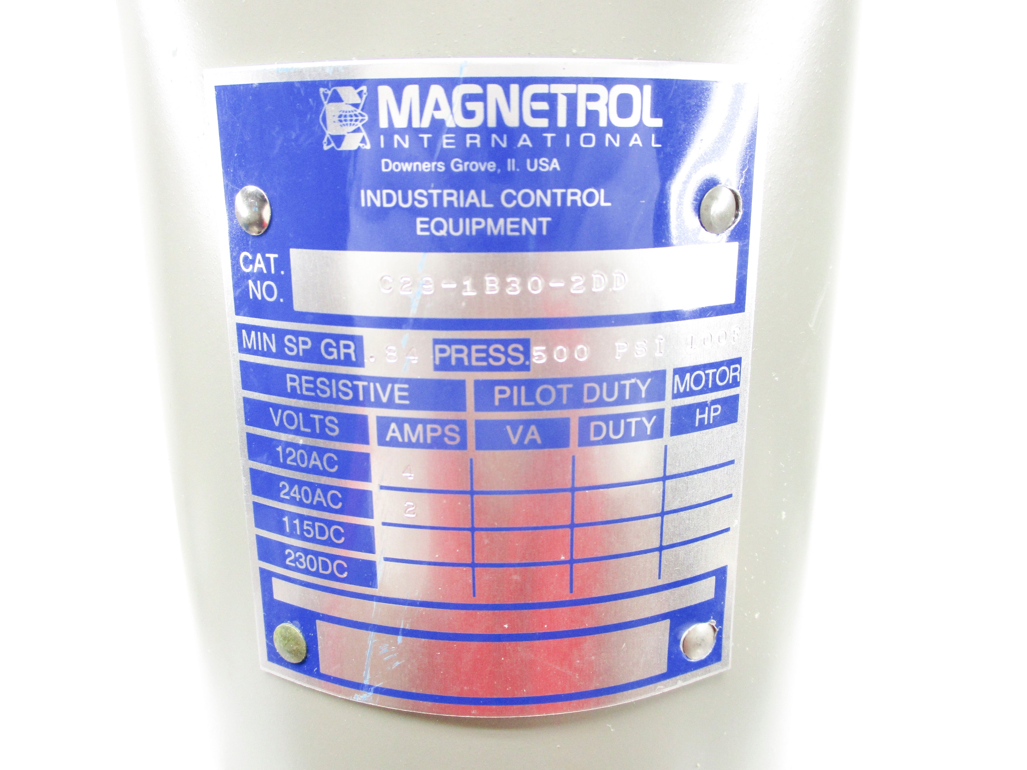 MAGNETROL C29-1B30-2DD 500PSI NSNP