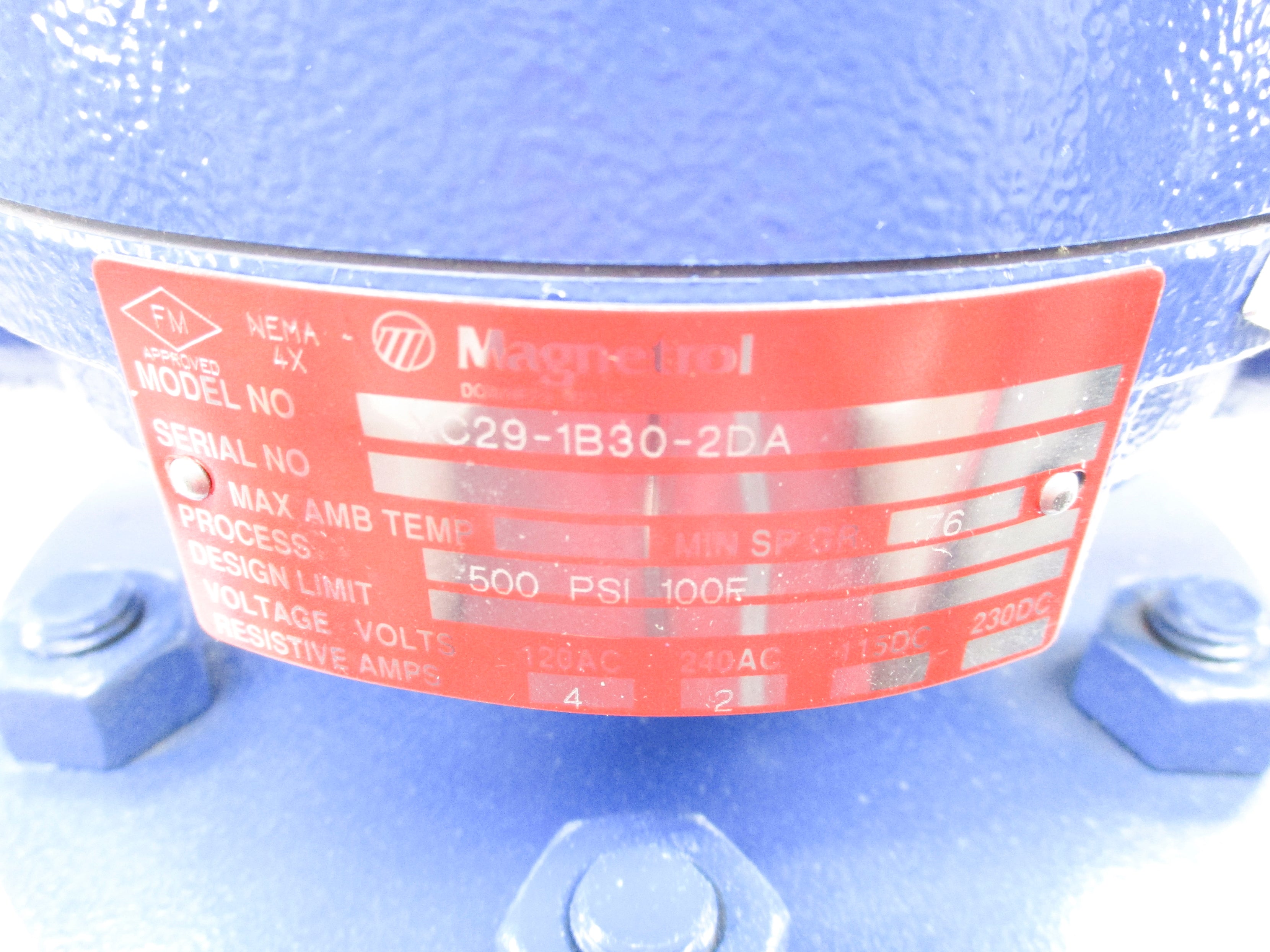 MAGNETROL XC29-1B30-2DA 500PSI NSNP