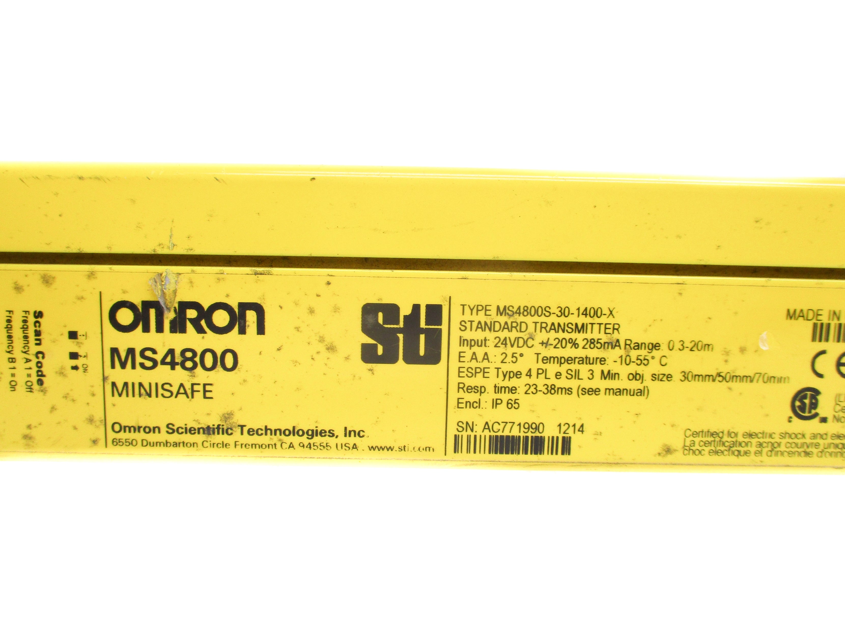 OMRON MS4800S-30-1400-X UNMP