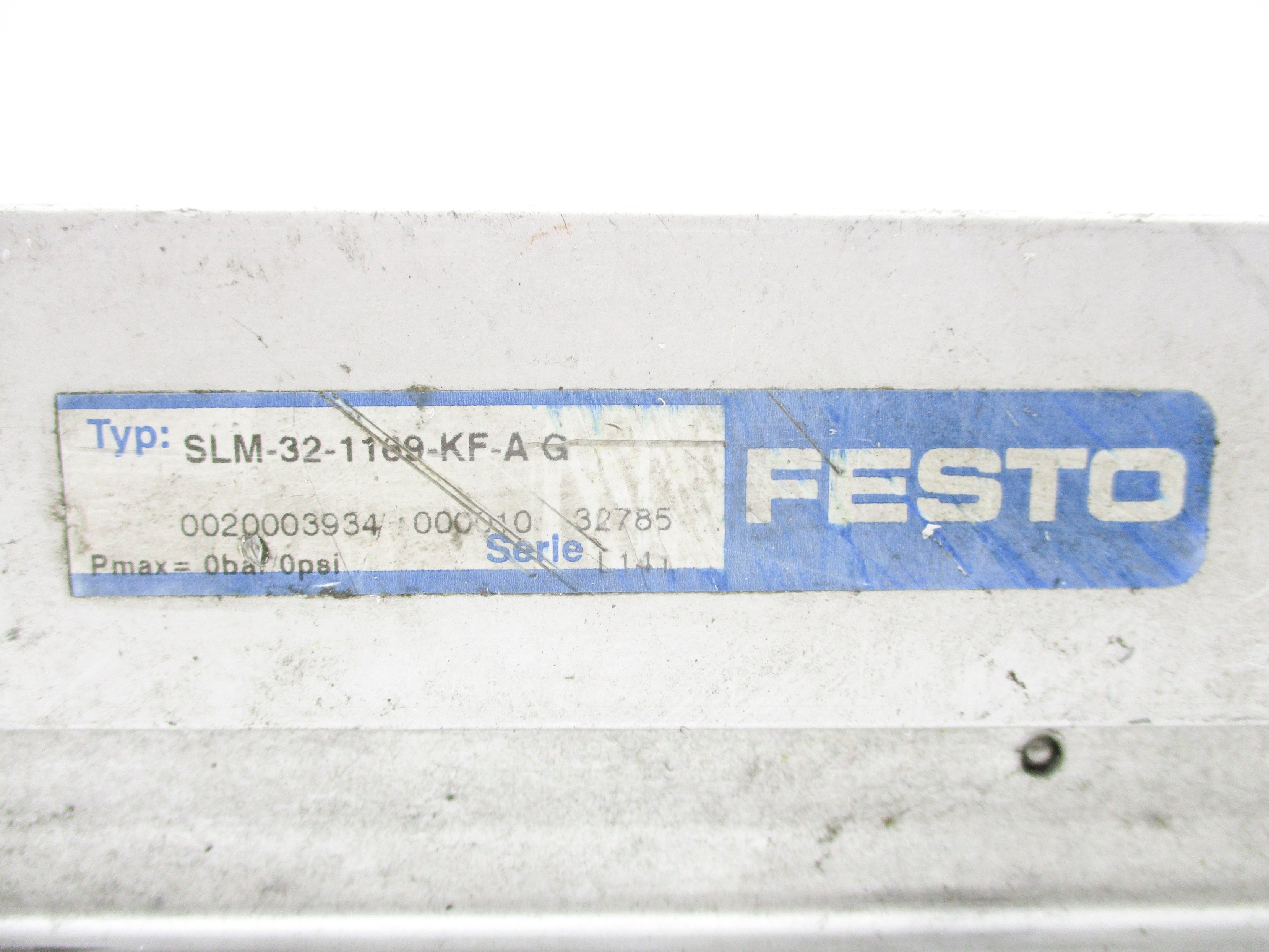 FESTO SLM-32-1169-KF-A-G 0PSI UNMP