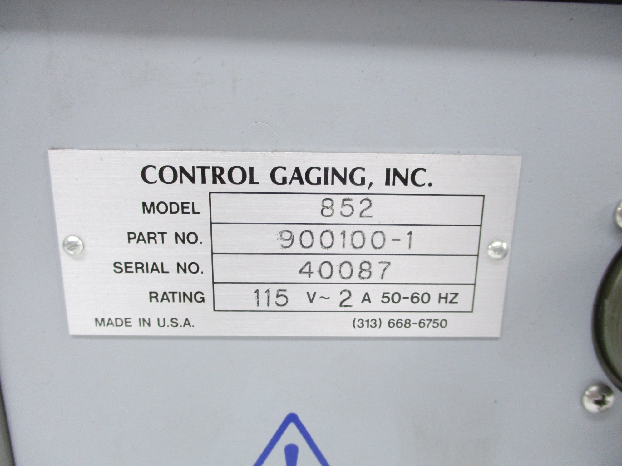 CONTROL GAGING 900100-1 NSNP