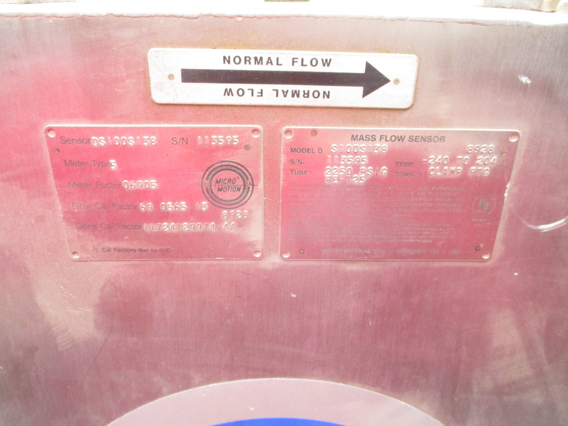 MICRO MOTION S100S138 NSNP