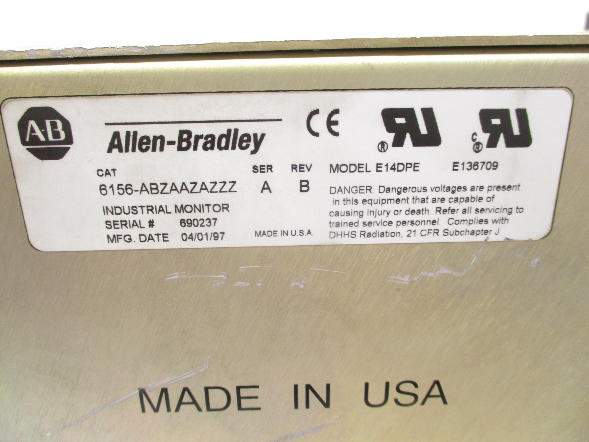 INDUSTRIAL SPARE PART 6156-ABZAAZAZZZ SER. A UNMP