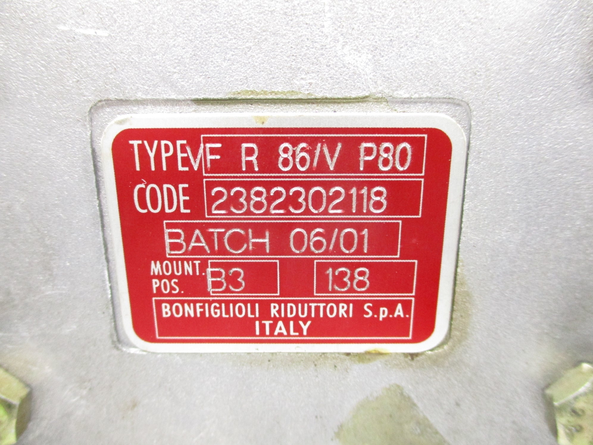 BONFIGLIOLI VFR86/VP80 UNMP