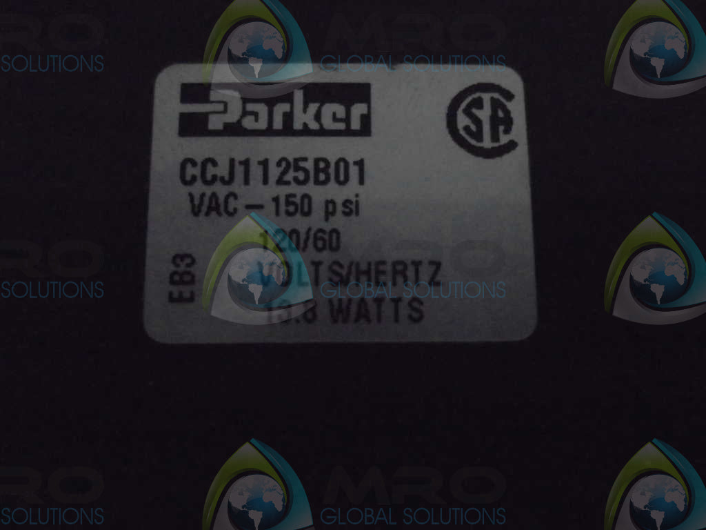 PARKER CCJ1125B01 1/4" SOL VALVE *USED*