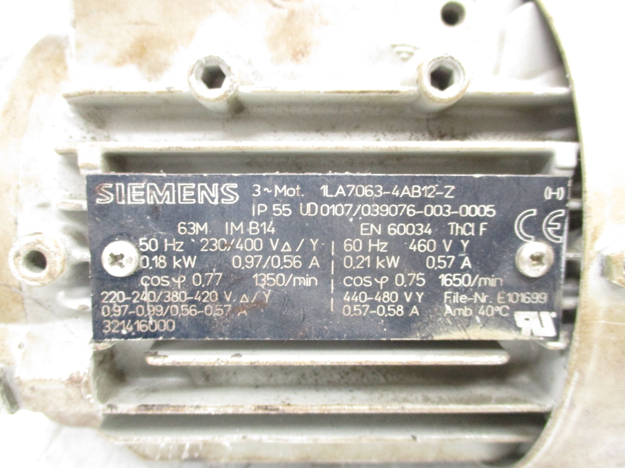 SIEMENS 1LA7063-4AB12-Z (AS PICTURED) UNMP