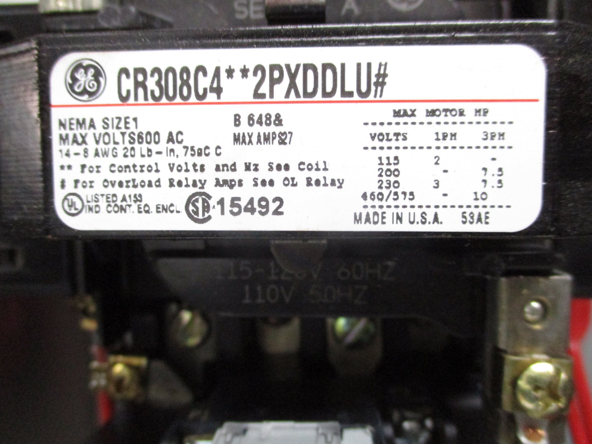 GENERAL ELECTRIC CR308C4**2PXDDLU# NSNP