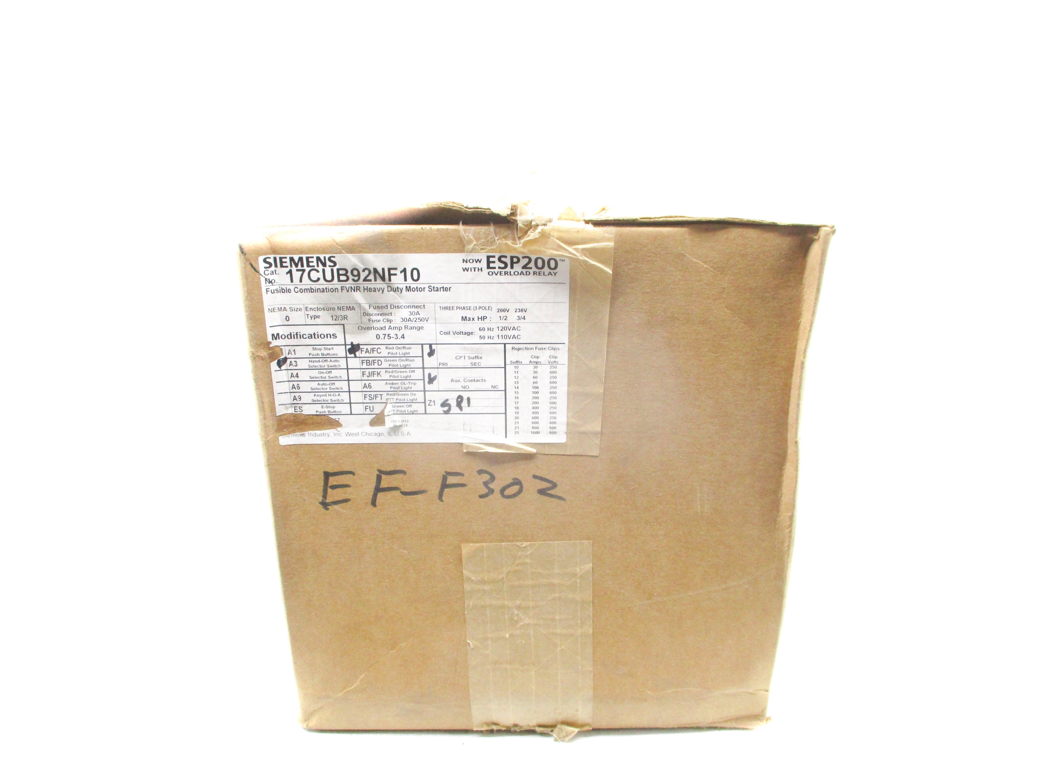 SIEMENS 17CUB92NF10 NSFS