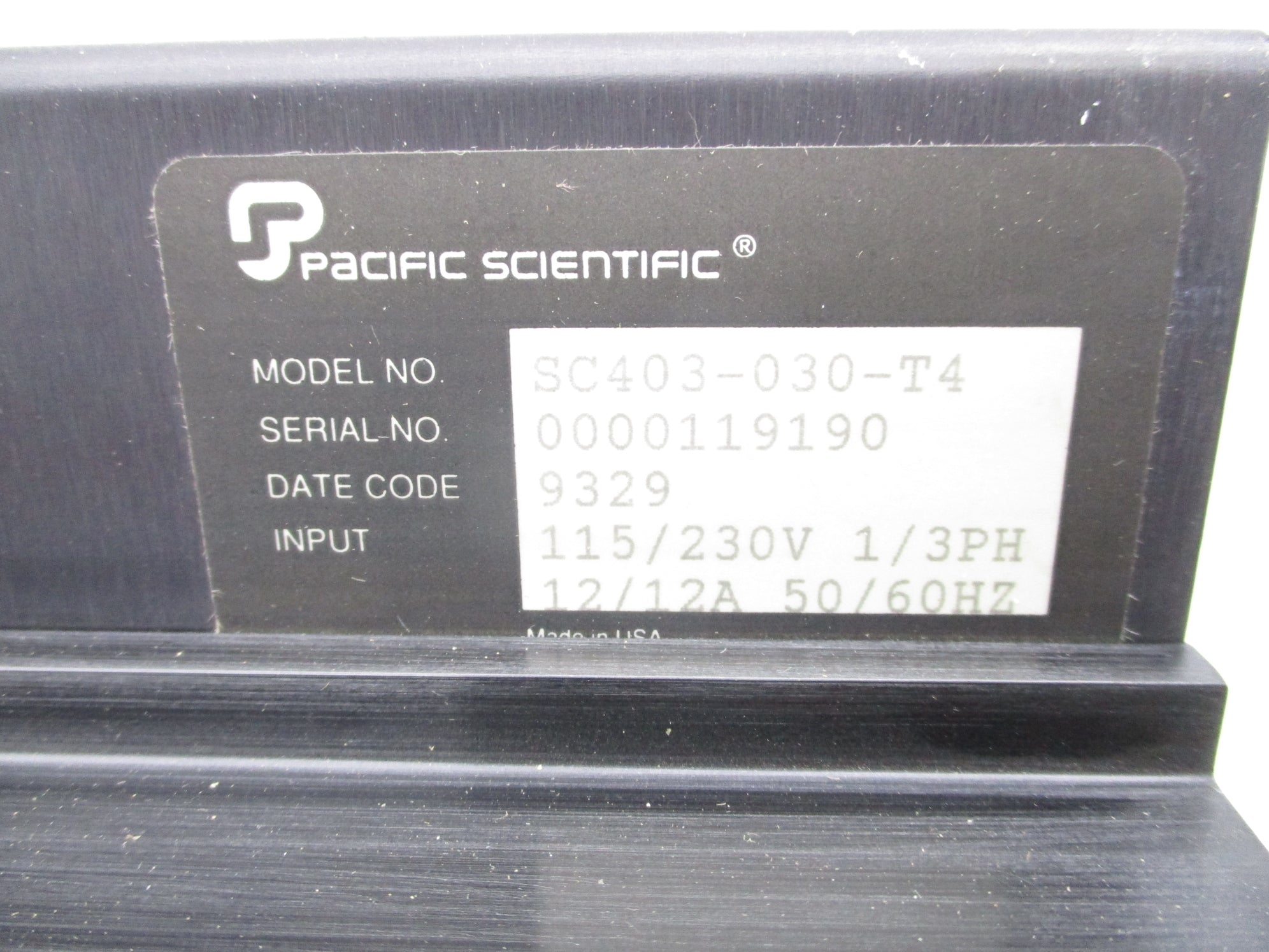 PACIFIC SCIENTIFIC SC403-030-T4 UNMP