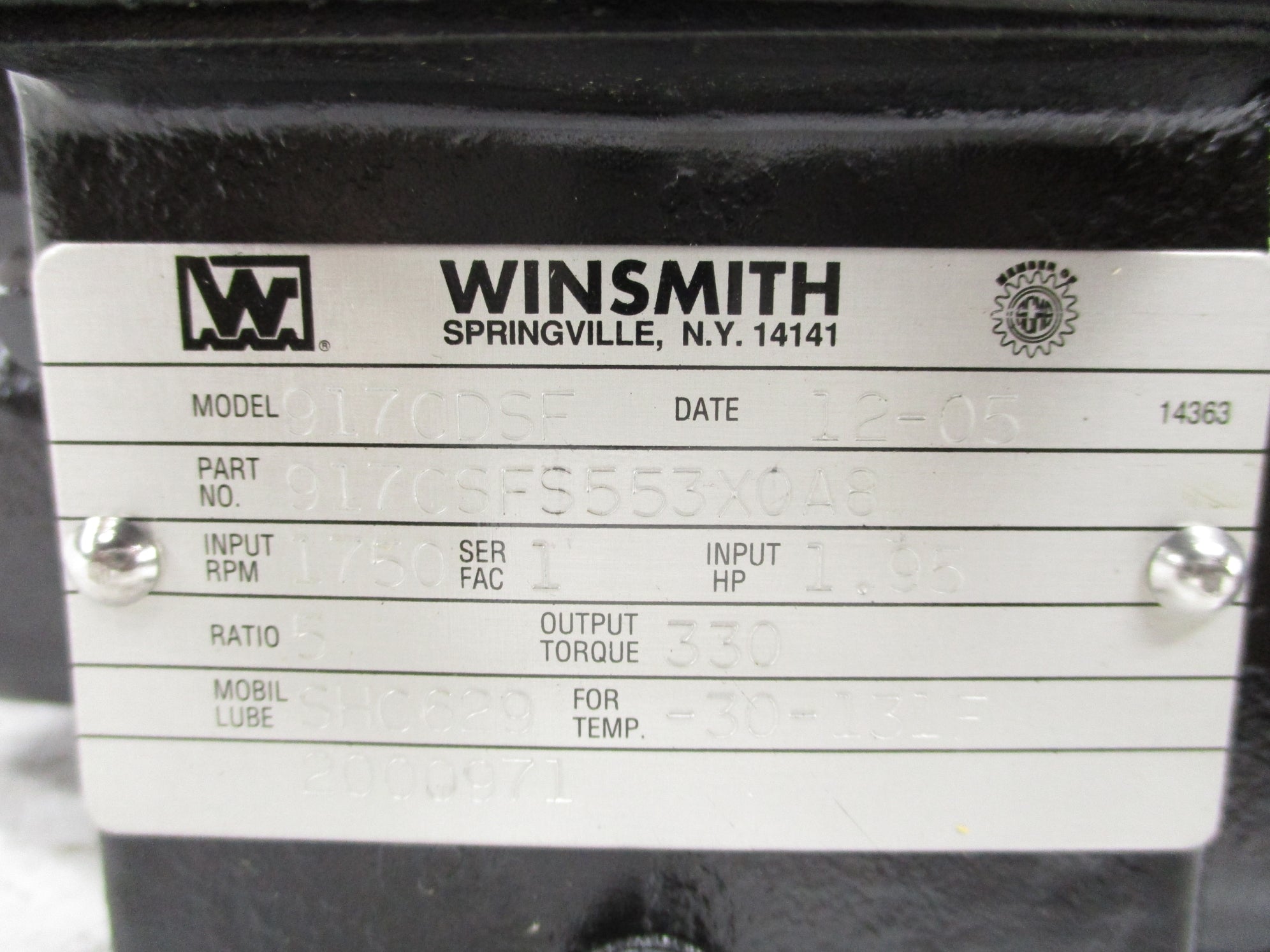 WINSMITH 917CSFS553X0A8 NSNP
