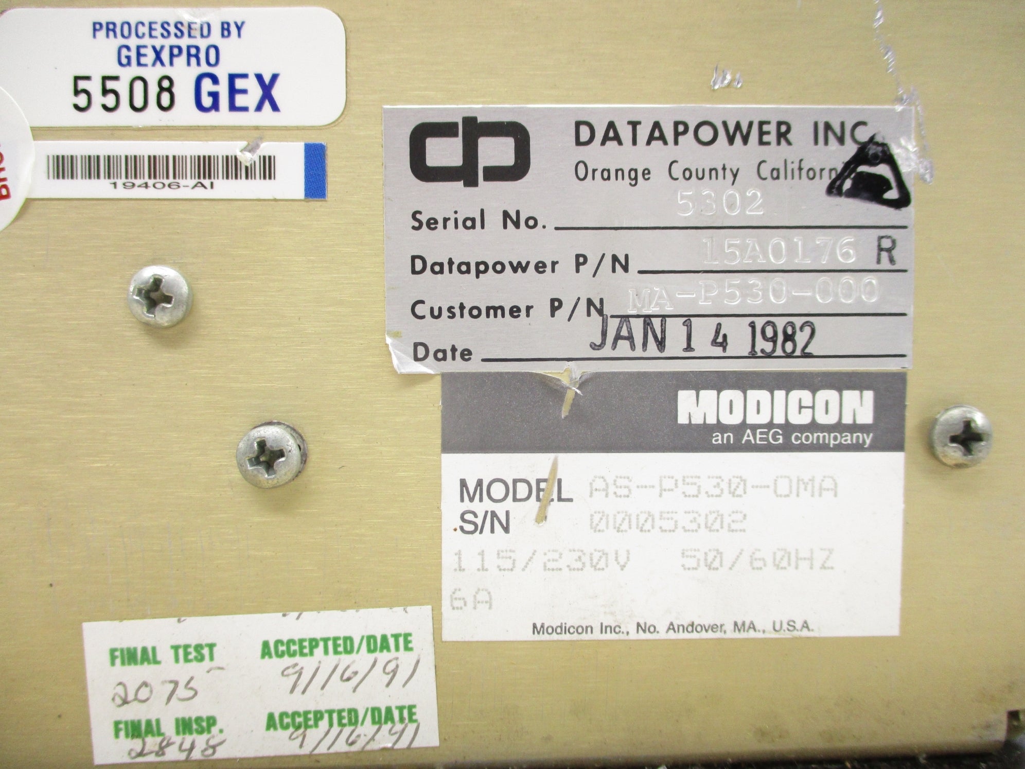 MODICON AS-P530-OMA (AS PICTURED) UNMP