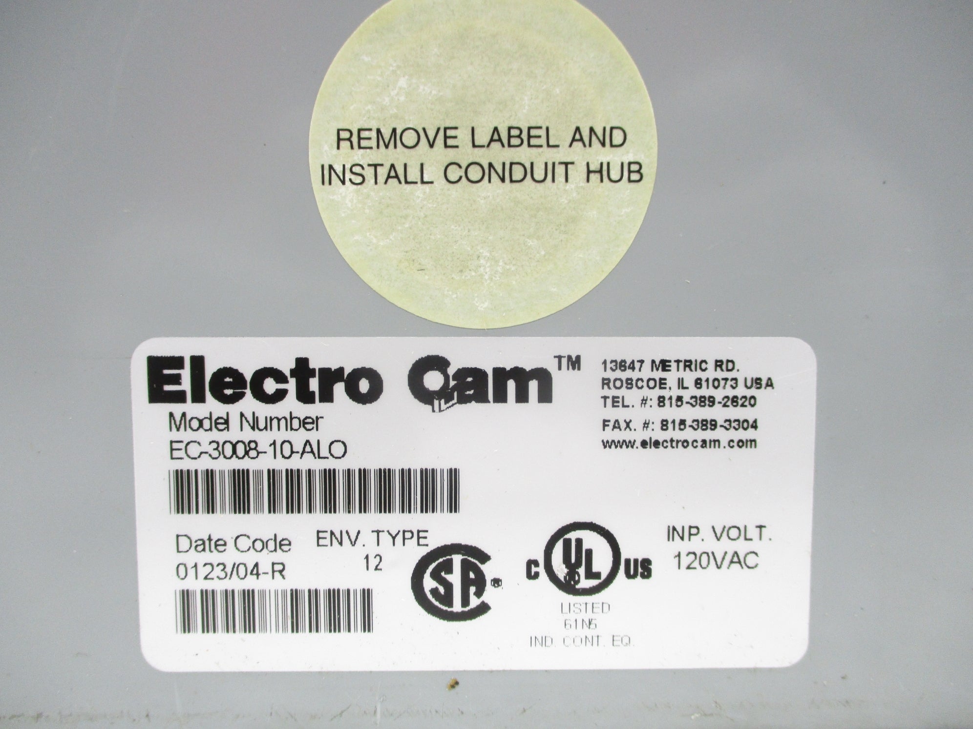 ELECTRO CAM EC-3008-10-ALO UNMP