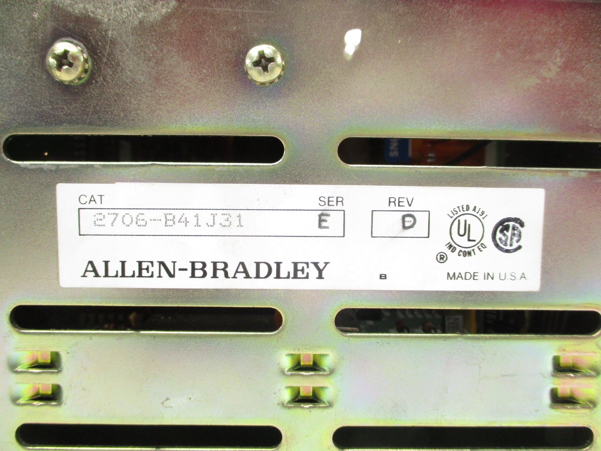 ALLEN BRADLEY 2706-B41J31 SER. E UNMP