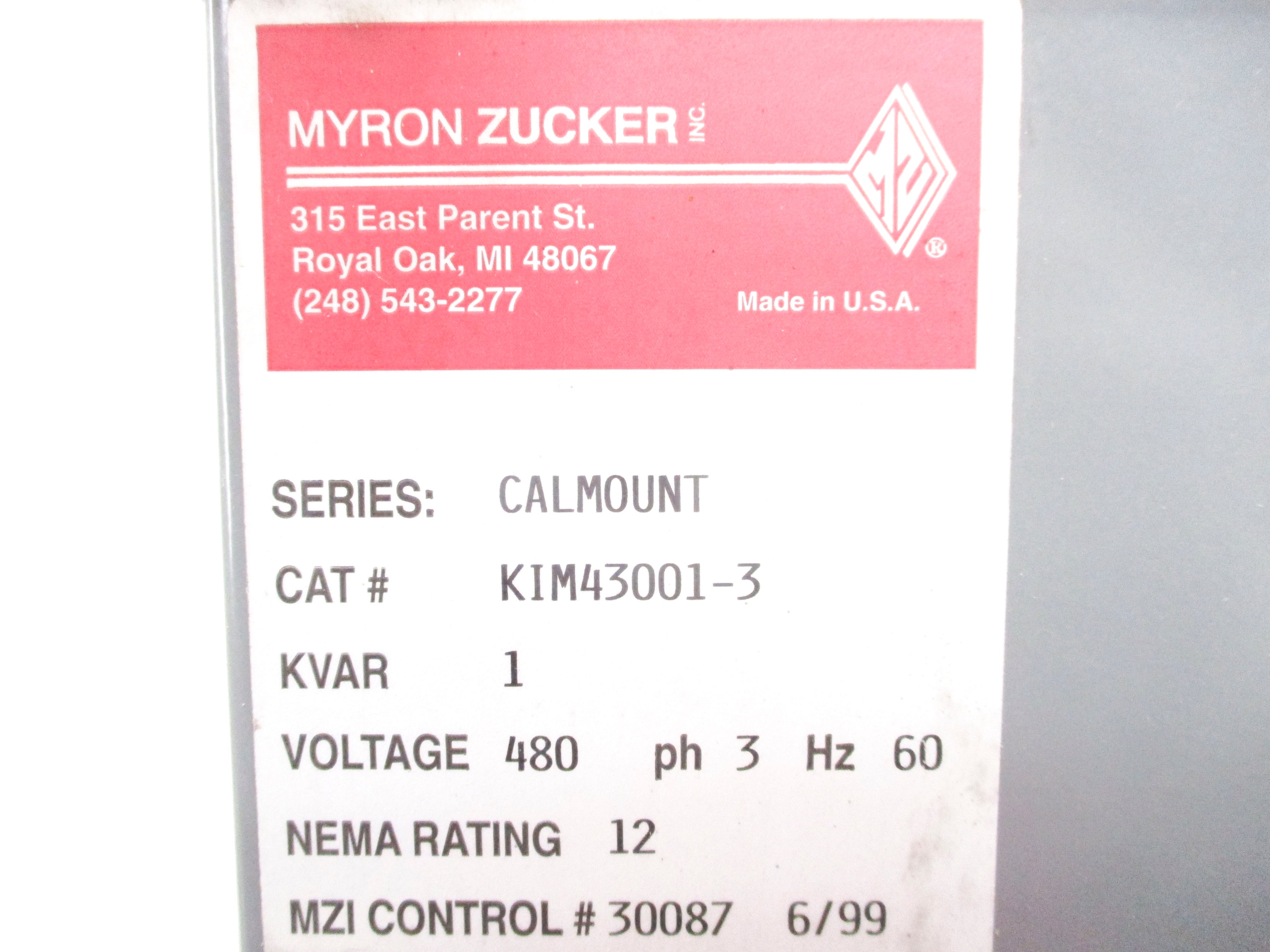 MYRON ZUCKER KIM43001-3 NSNP