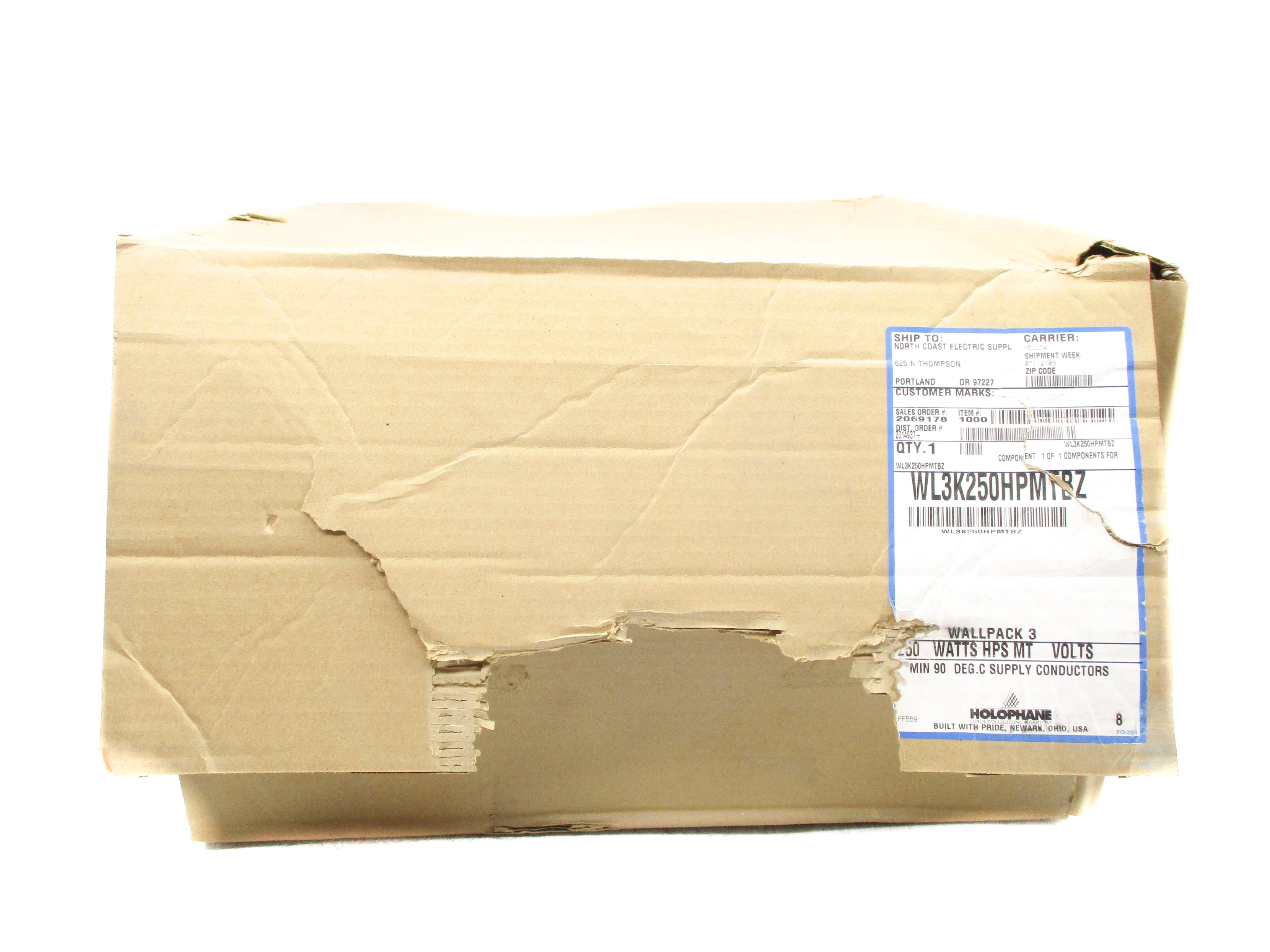 HOLOPHANE WL3K250HPMTBZ NSMP