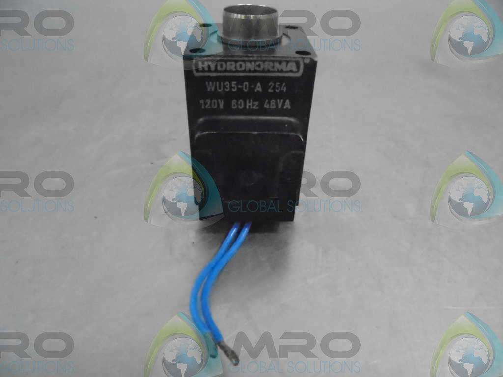 HYDRO NORMA SOLENOID VALVE COIL WU35-0-A 254 *USED*