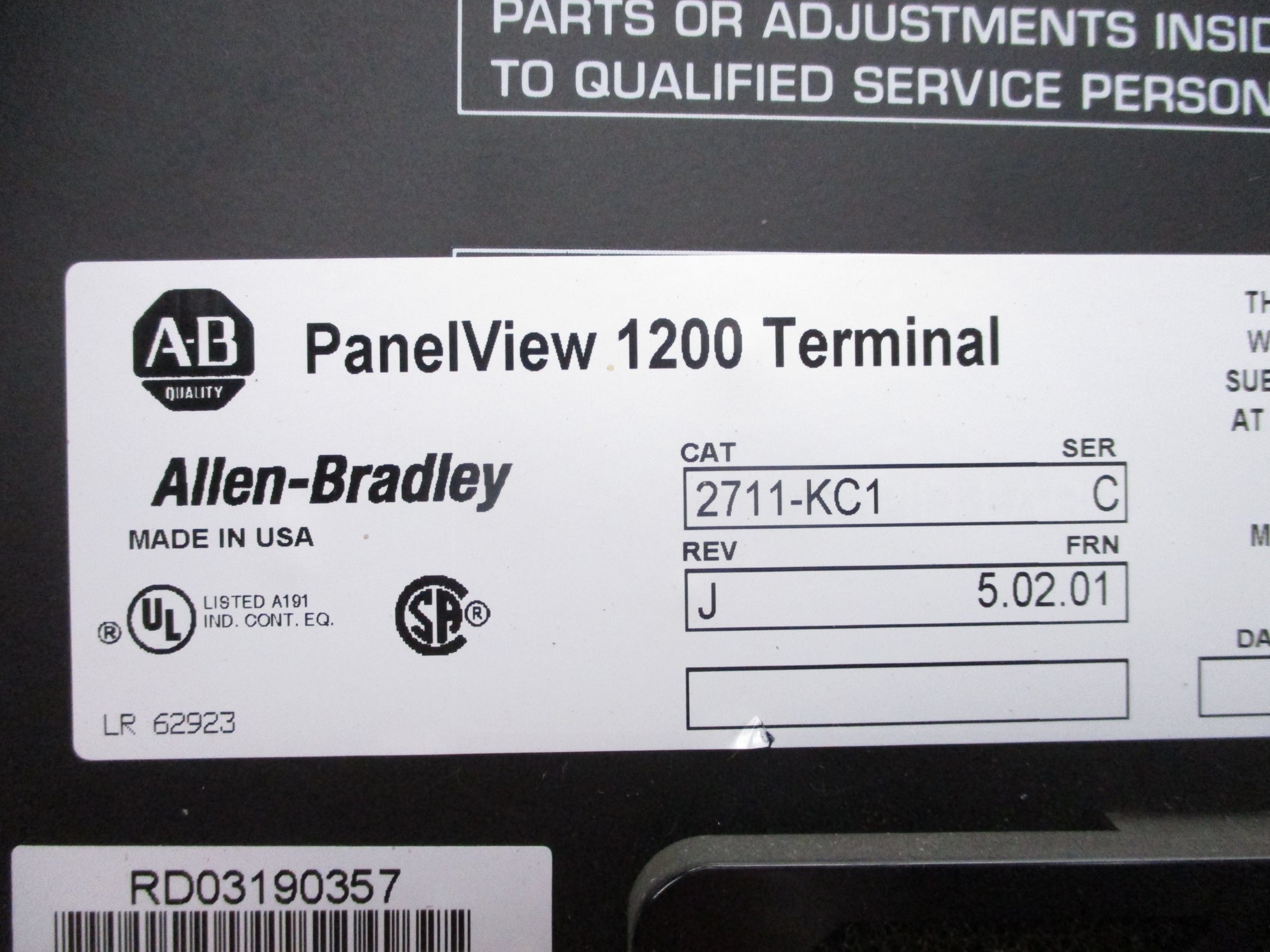 ALLEN BRADLEY 2711-KC1 SER. C F/W 5.02.01 UNMP