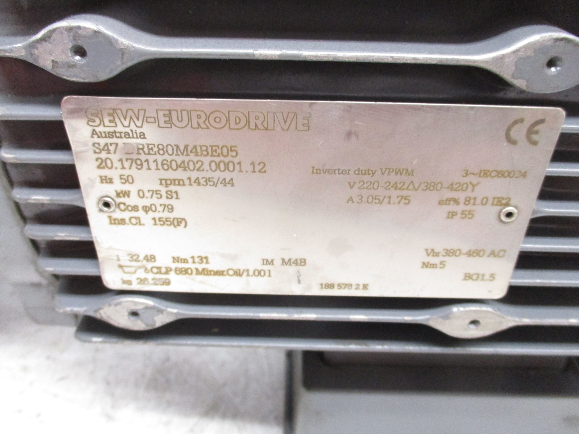 SEW EURODRIVE S47DRE80M4BE05 NSNP