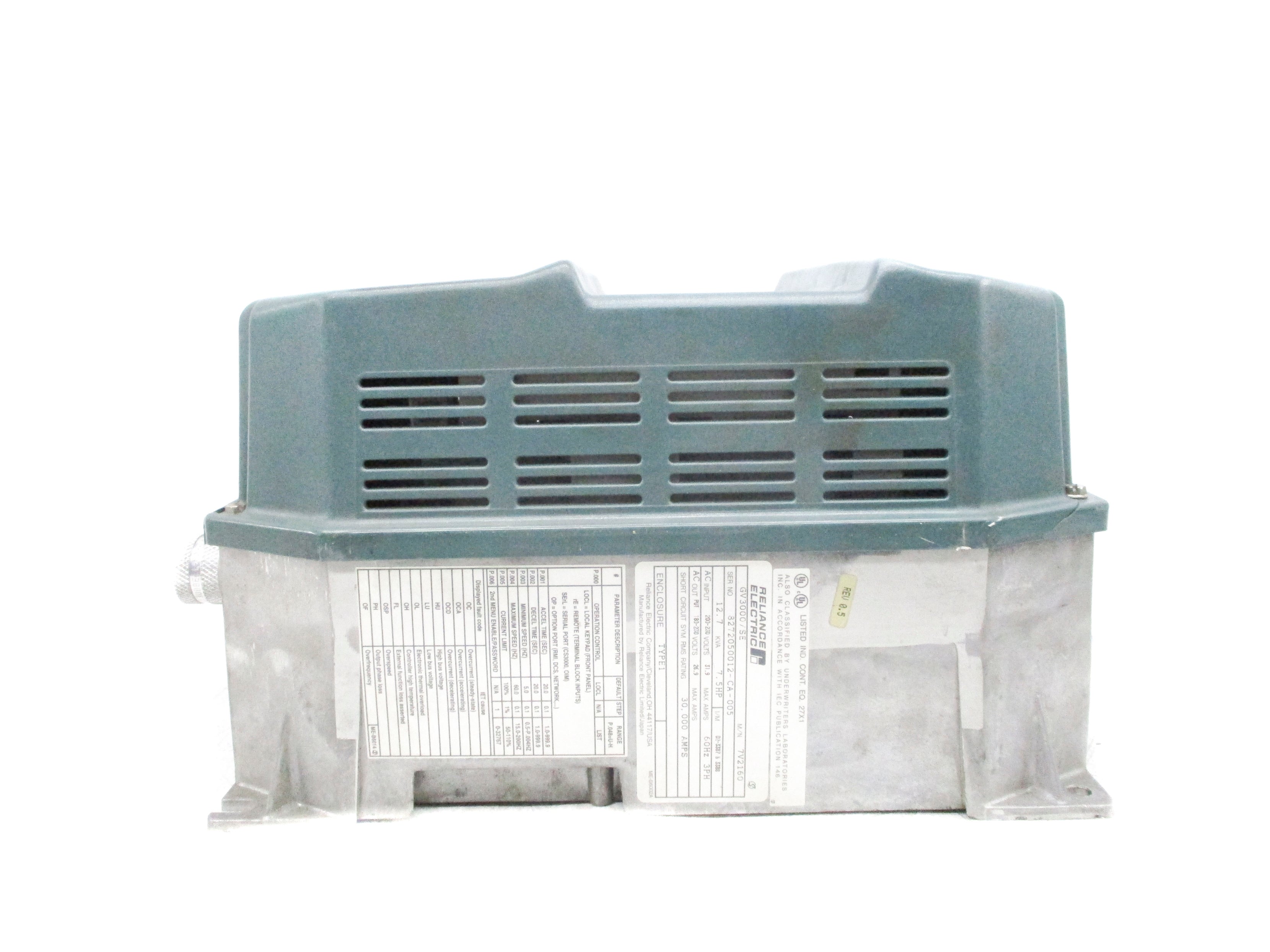 RELIANCE ELECTRIC GV3000/SE (AS PICTURED) UNMP