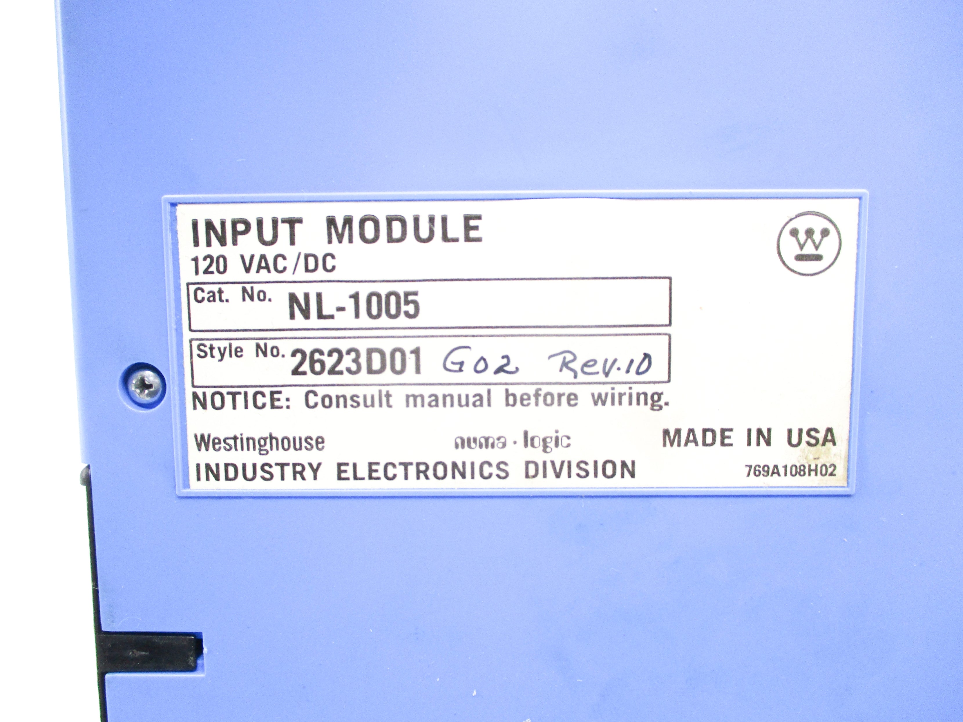 WESTINGHOUSE NL-1005 REV. 10 UNMP