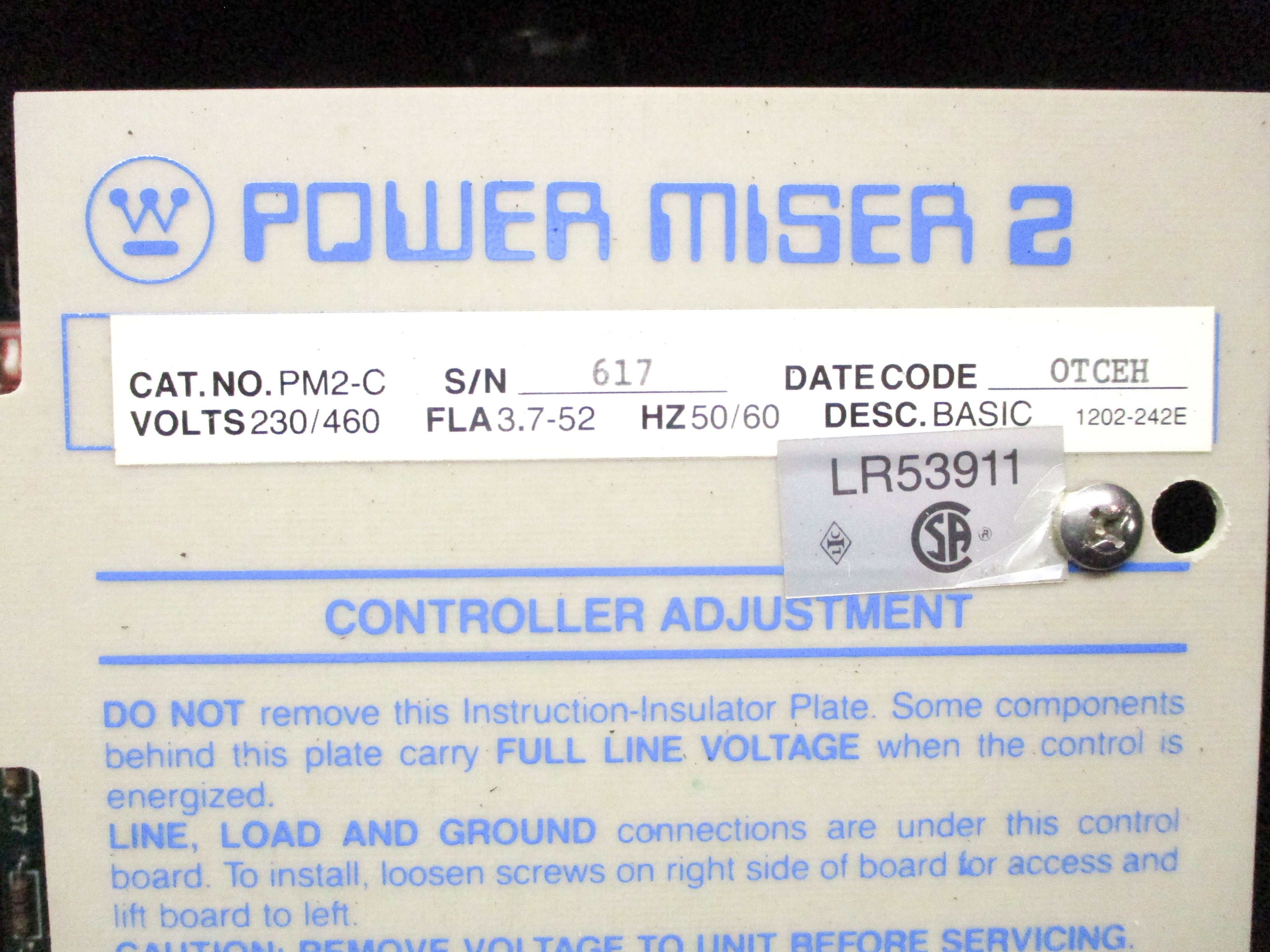 WESTINGHOUSE PM2-C UNMP
