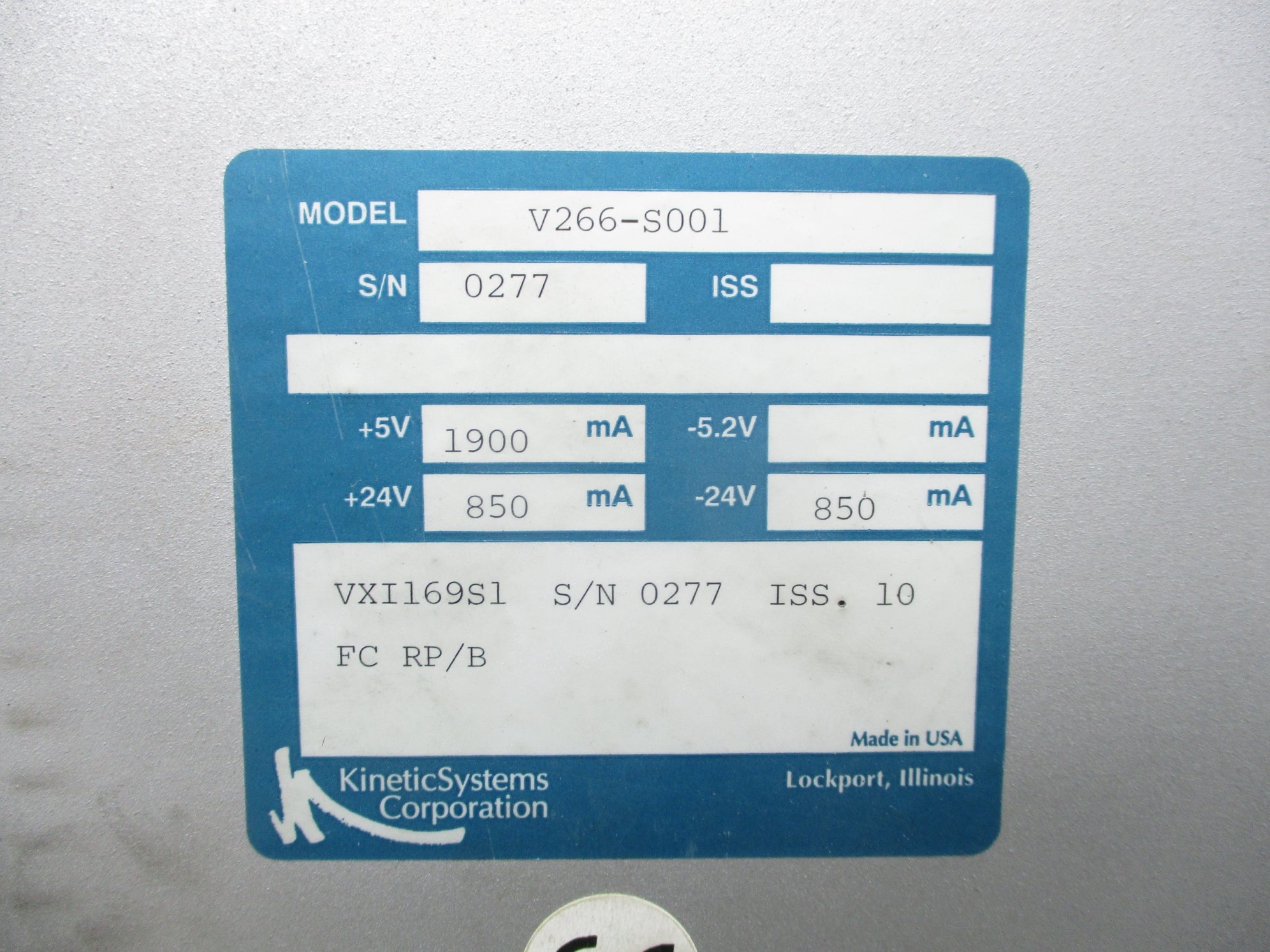 TELEDYNE V266-S001 UNMP