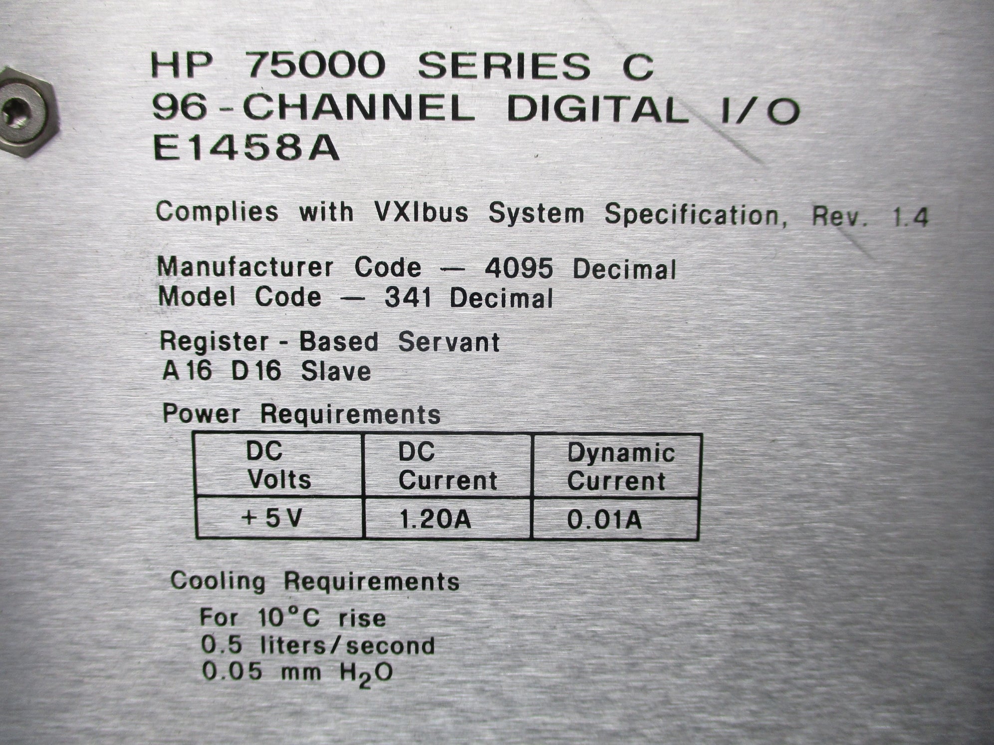 HP E1458A SER. C UNMP