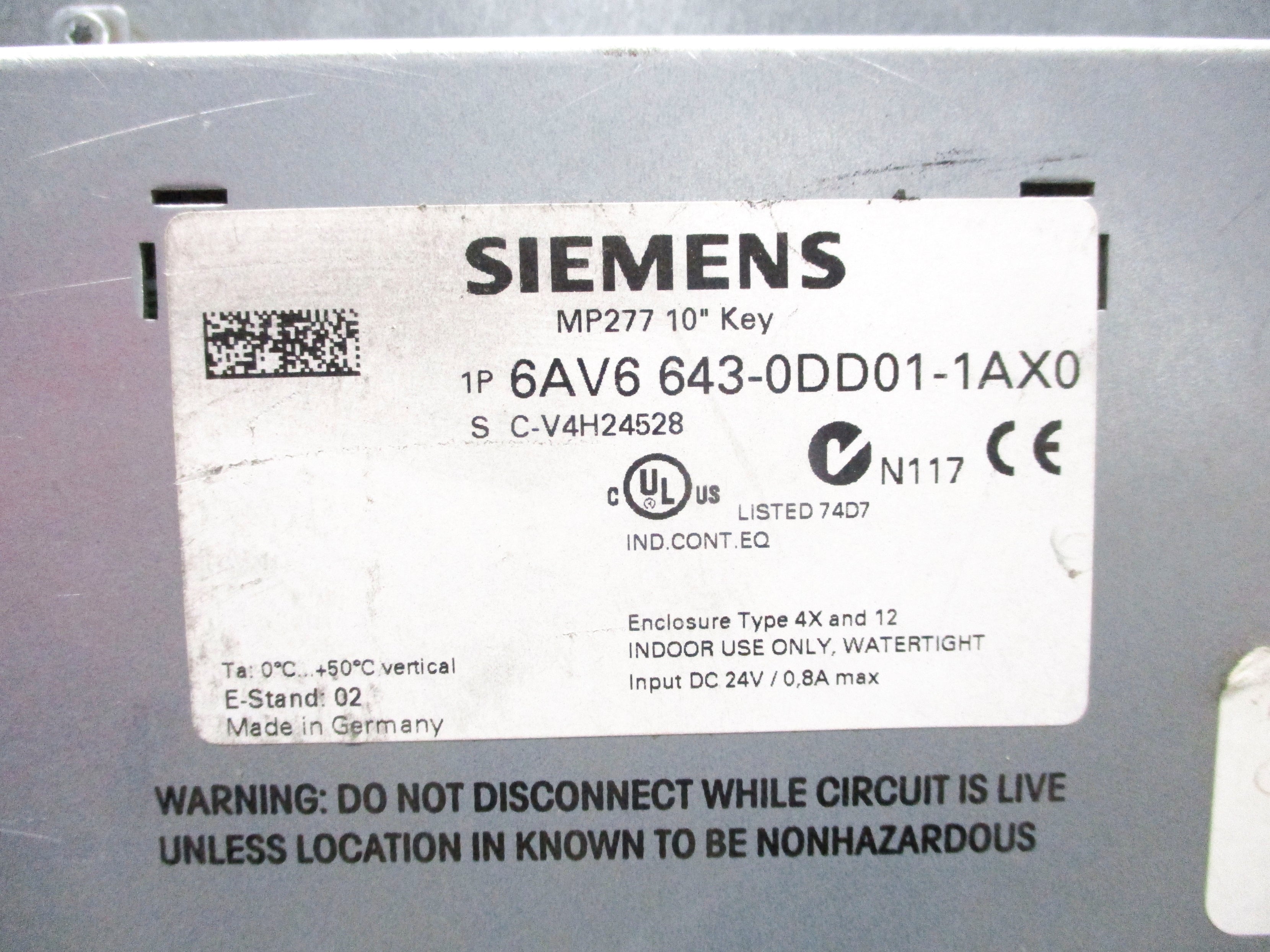 SIEMENS 6AV6643-0DD01-1AX0 UNMP