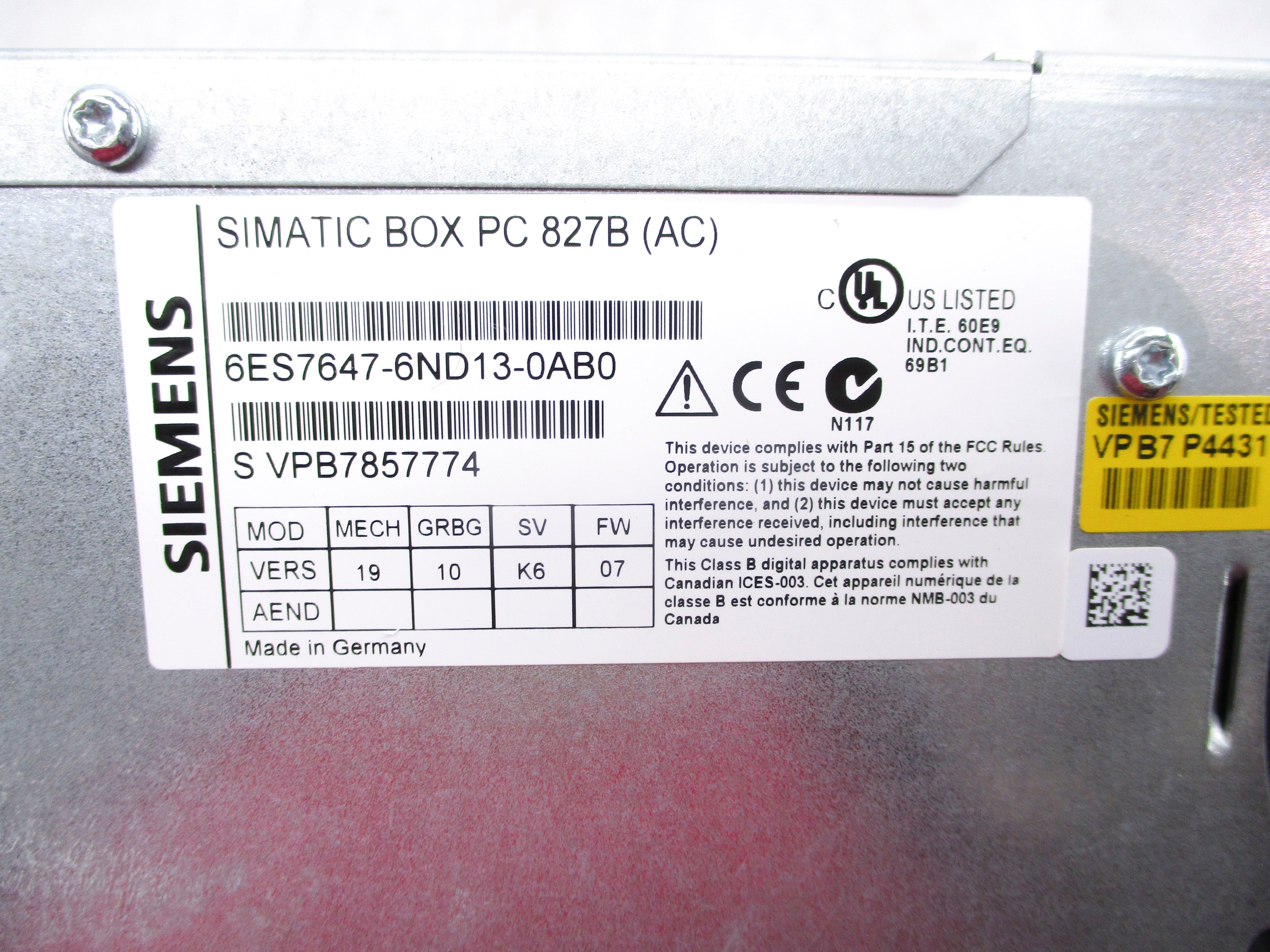 SIEMENS 6ES7647-6ND13-0AB0 NSNP