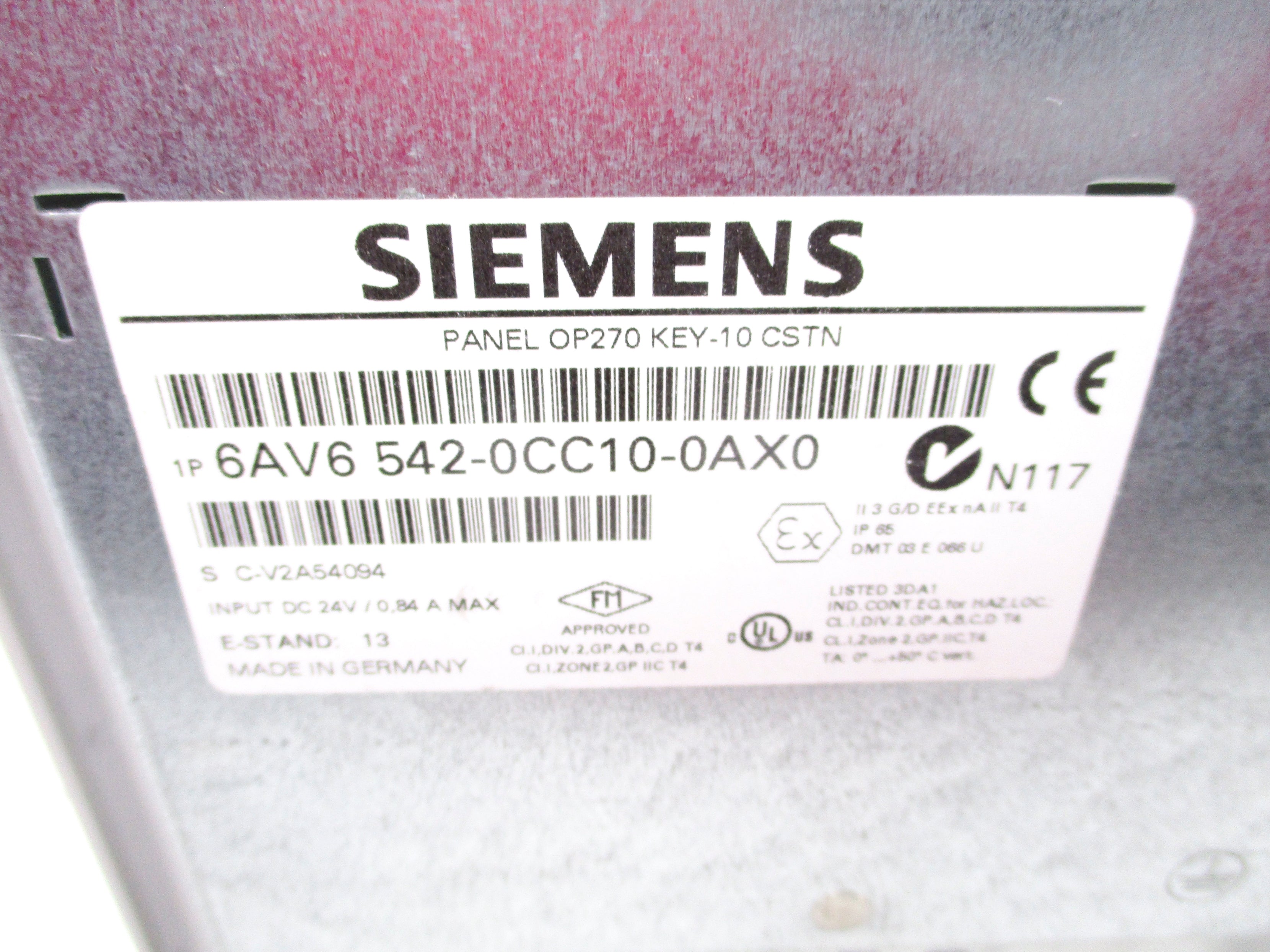 SIEMENS 6AV6542-0CC10-0AX0 (AS PICTURED) NSNP