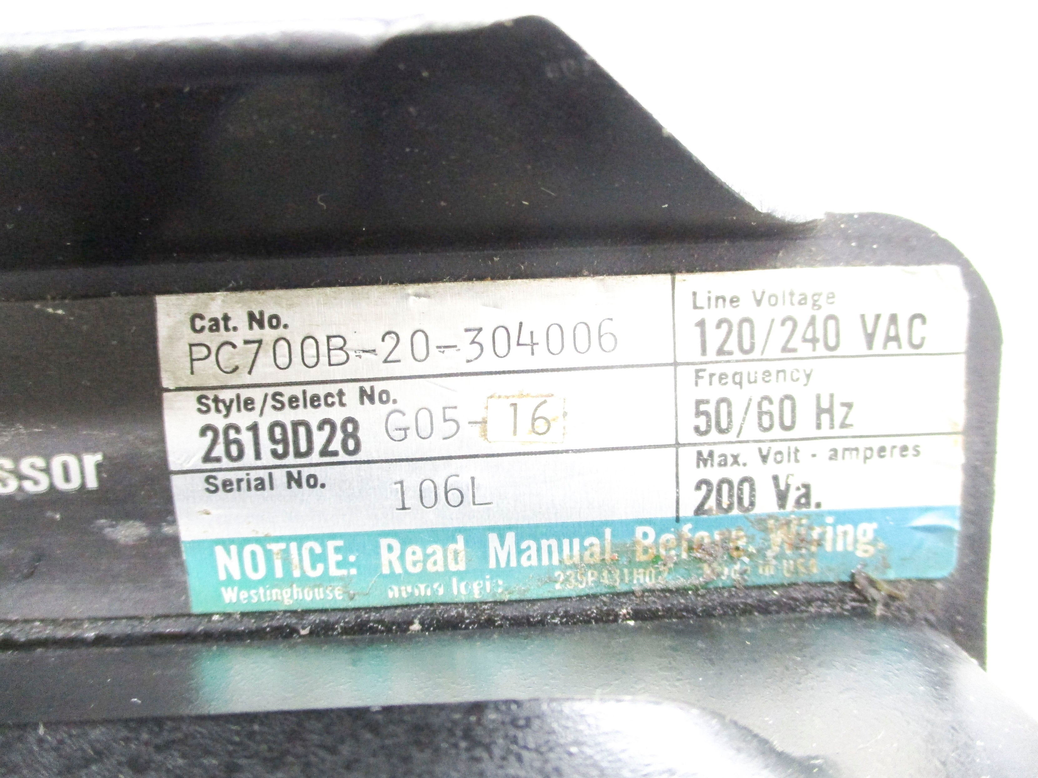 WESTINGHOUSE PC700B-20-304006 UNMP