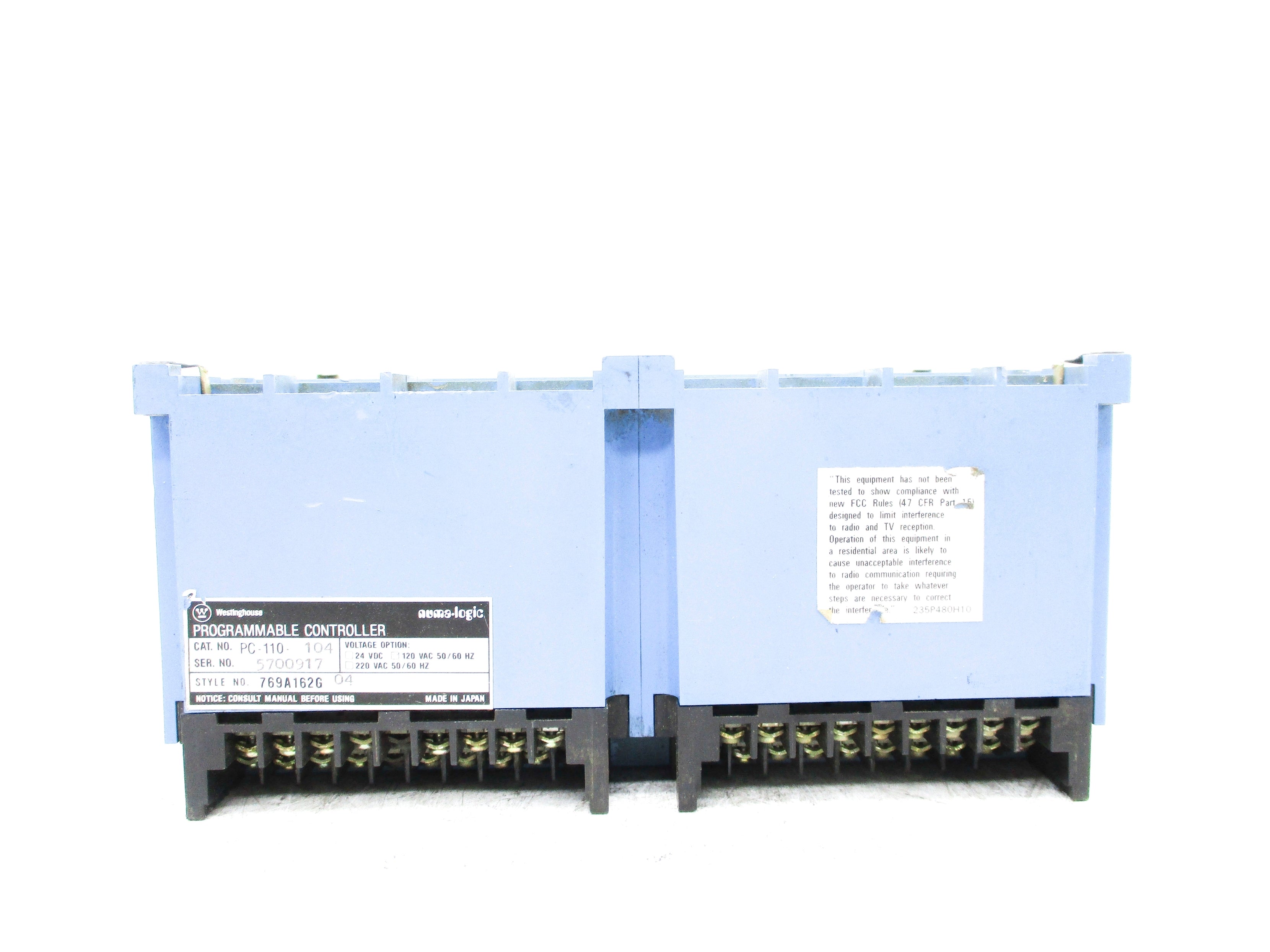 WESTINGHOUSE PC-110-104 UNMP