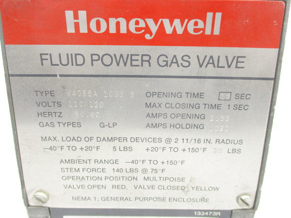 HONEYWELL V4055A10983 110/120V 1.57/.13A 5PSI NSNP
