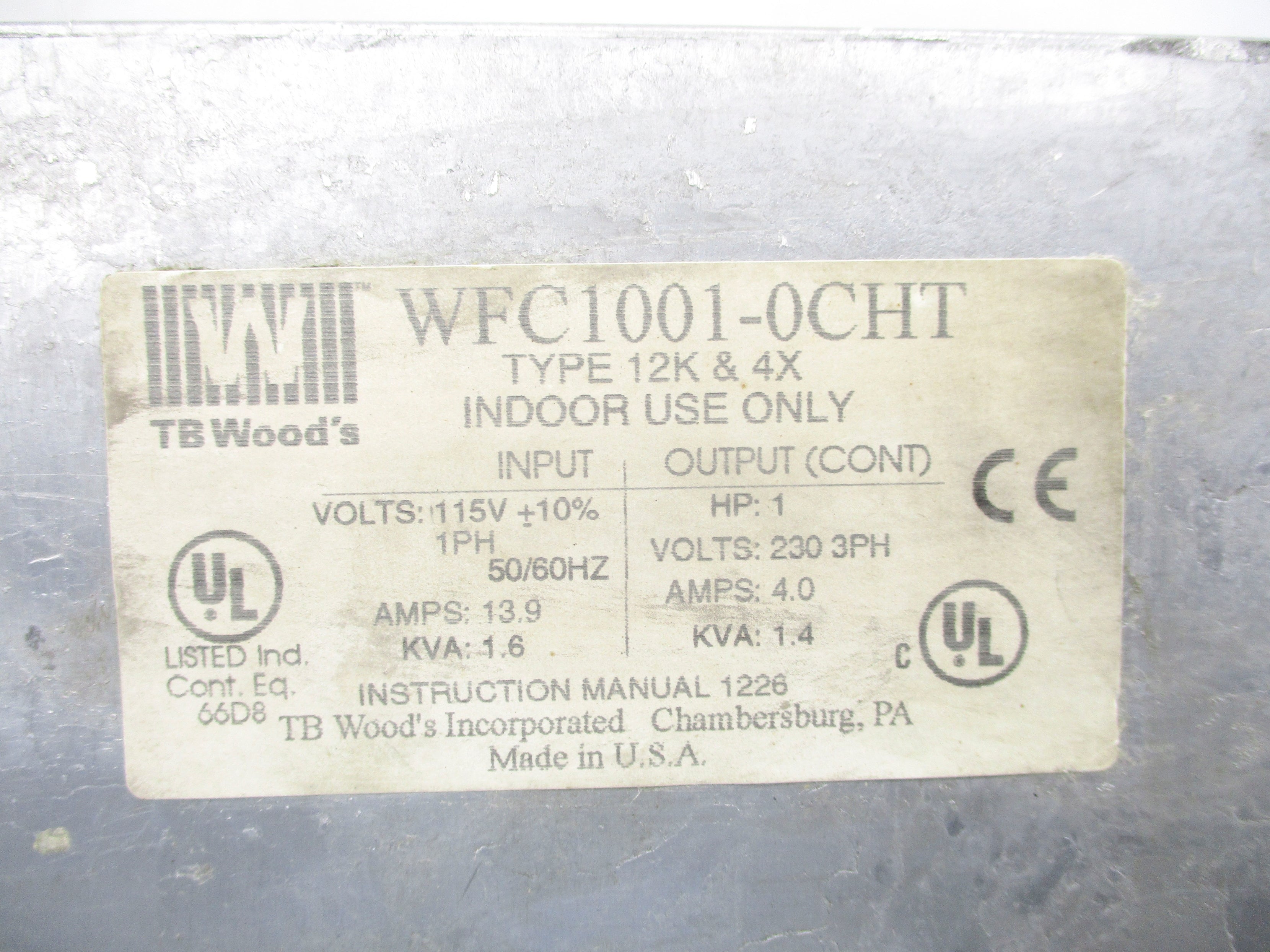 TB WOODS WFC1001-0CHT UNMP