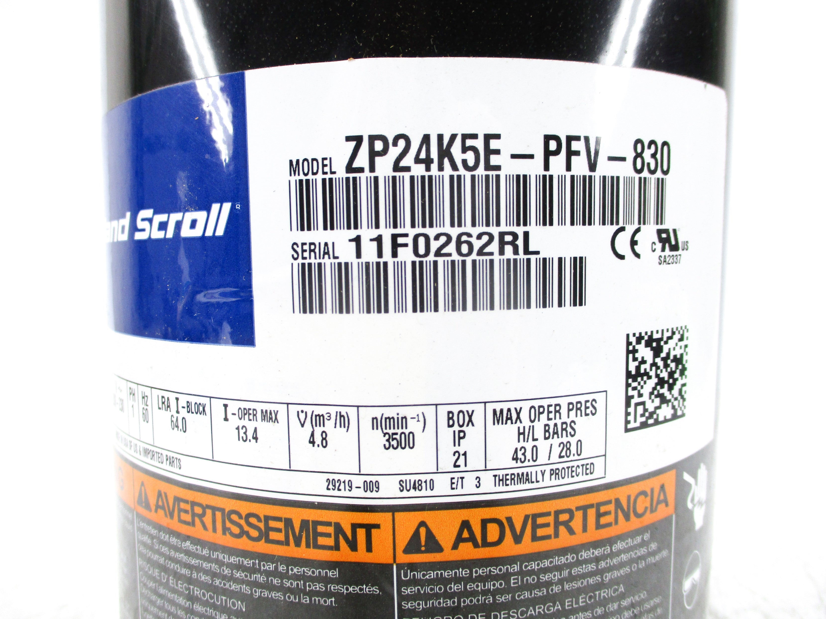 COPELAND SCROLL ZP24K5E-PFV-830 NSNP